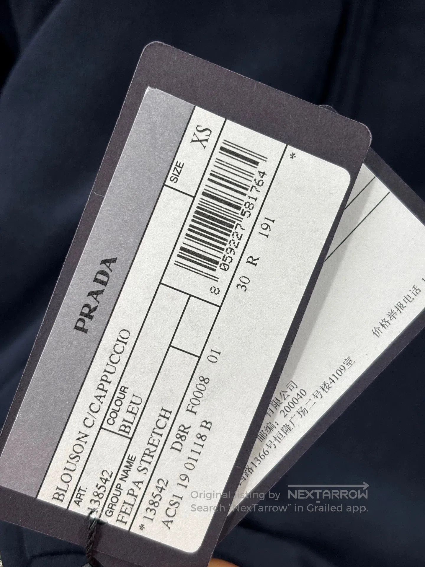 Prada prada men's blue cotton blend hoodie. Size US XS / EU 42 / 0 - 8 Thumbnail