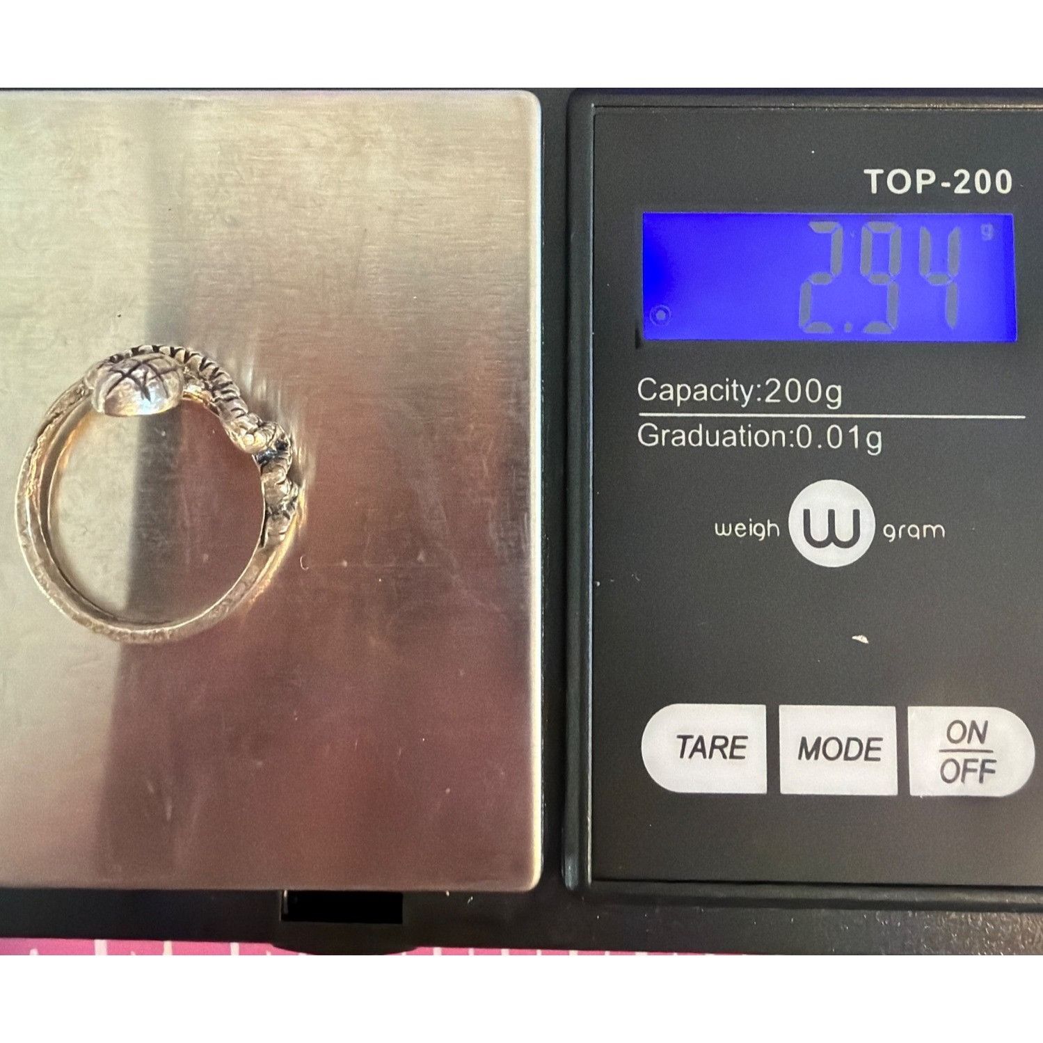 Other Snake Serpent Silver Tone Ring Lightweight Detailed Size 8.2 Size ONE SIZE - 5 Thumbnail