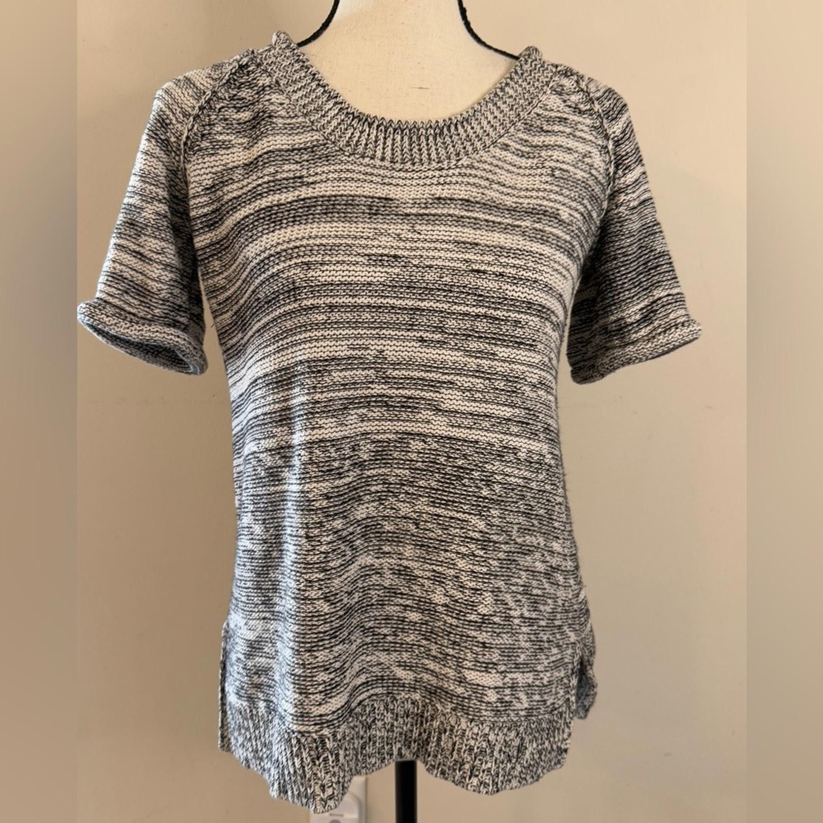 Other Cabi chunky knit sweater heathered black cream SZ SM Size S / US 4 / IT 40 - 1 Thumbnail