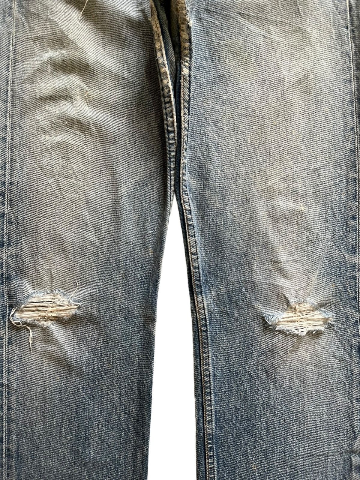 Levi's × Levi's Vintage Clothing Vintage 80s Levis 501 Blue Wash Distressed Loose Jeans Size US 31 - 5 Thumbnail