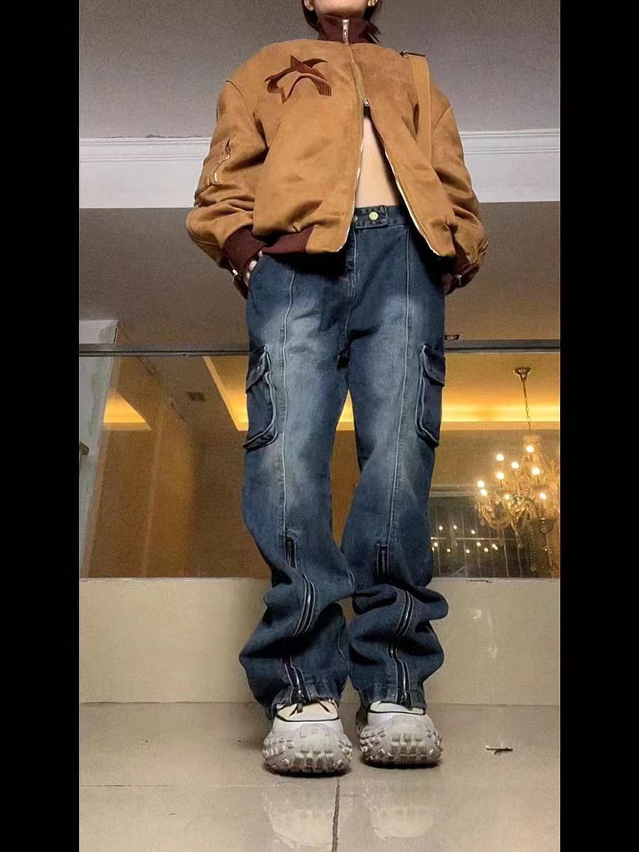 Japanese Brand × Jean Street Hip Hop Large Pocket Work Jeans Size US 32 / EU 48 - 1 Thumbnail