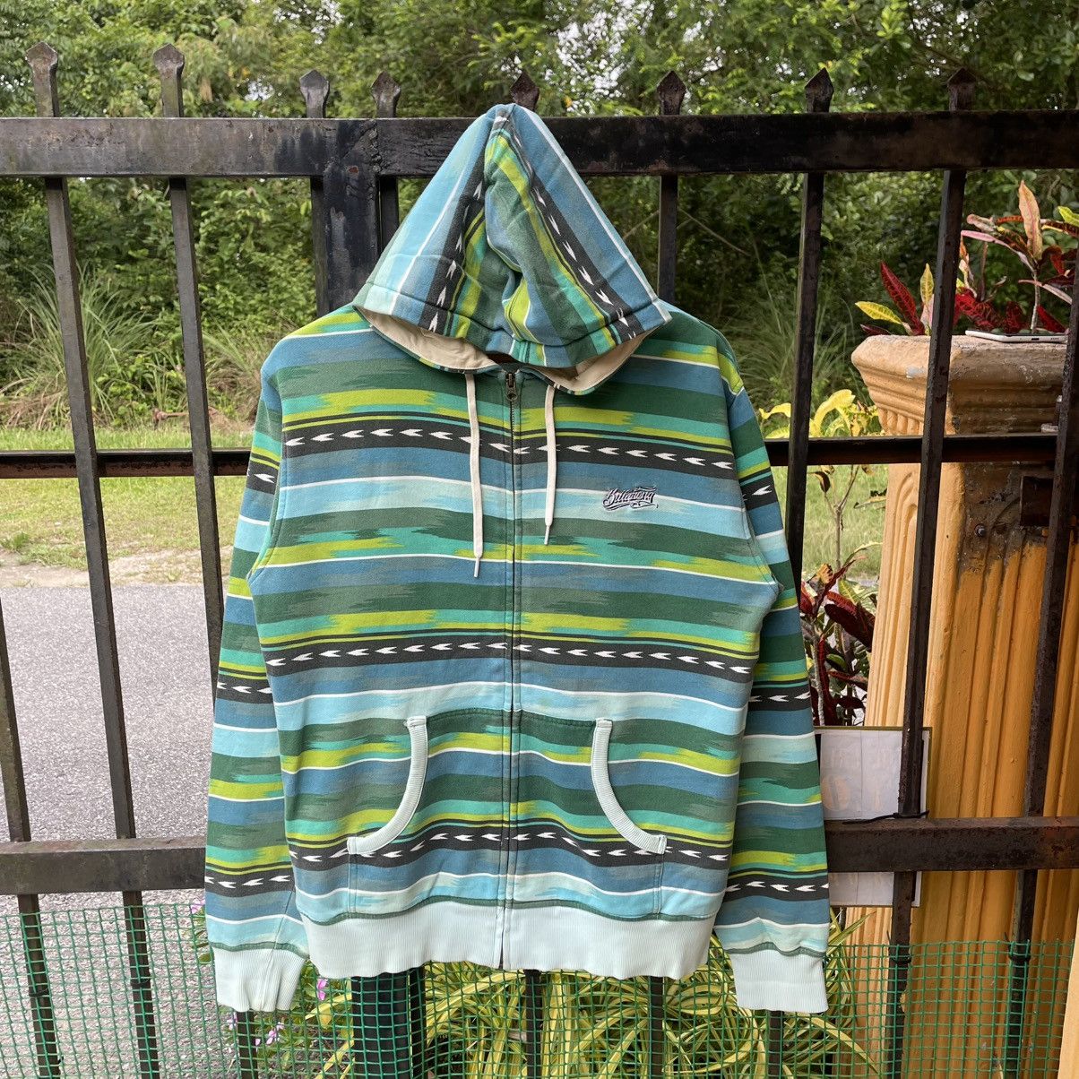 Billabong 🔥Vintage Billabong Stripes Native Full Zipper Sweater Hoodie Size US M / EU 48-50 / 2 - 1 Thumbnail