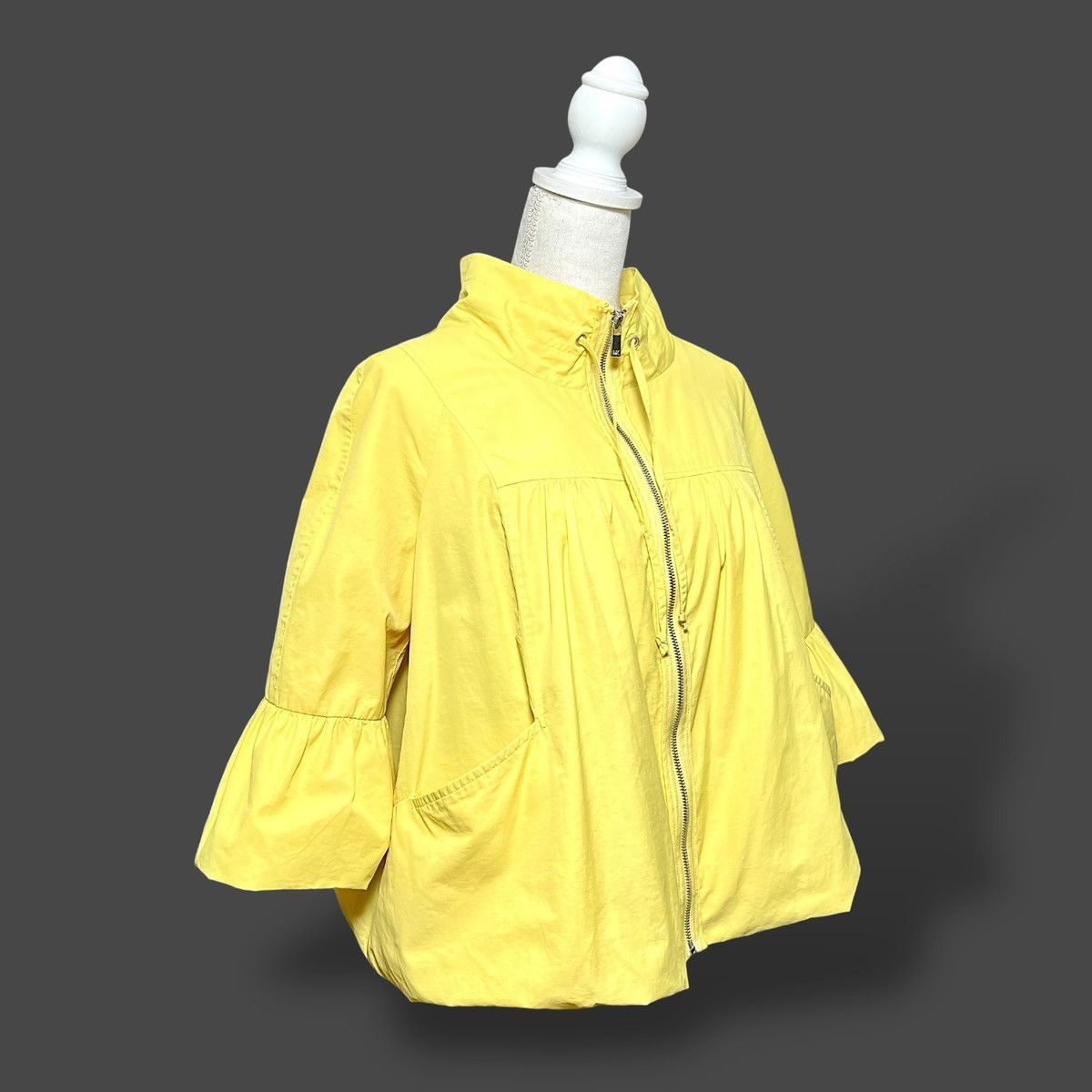 Michael Kors MICHAEL Michael Kors Women’s Yellow Full Zip Babydoll Sz L Size L / US 10 / IT 46 - 6 Thumbnail