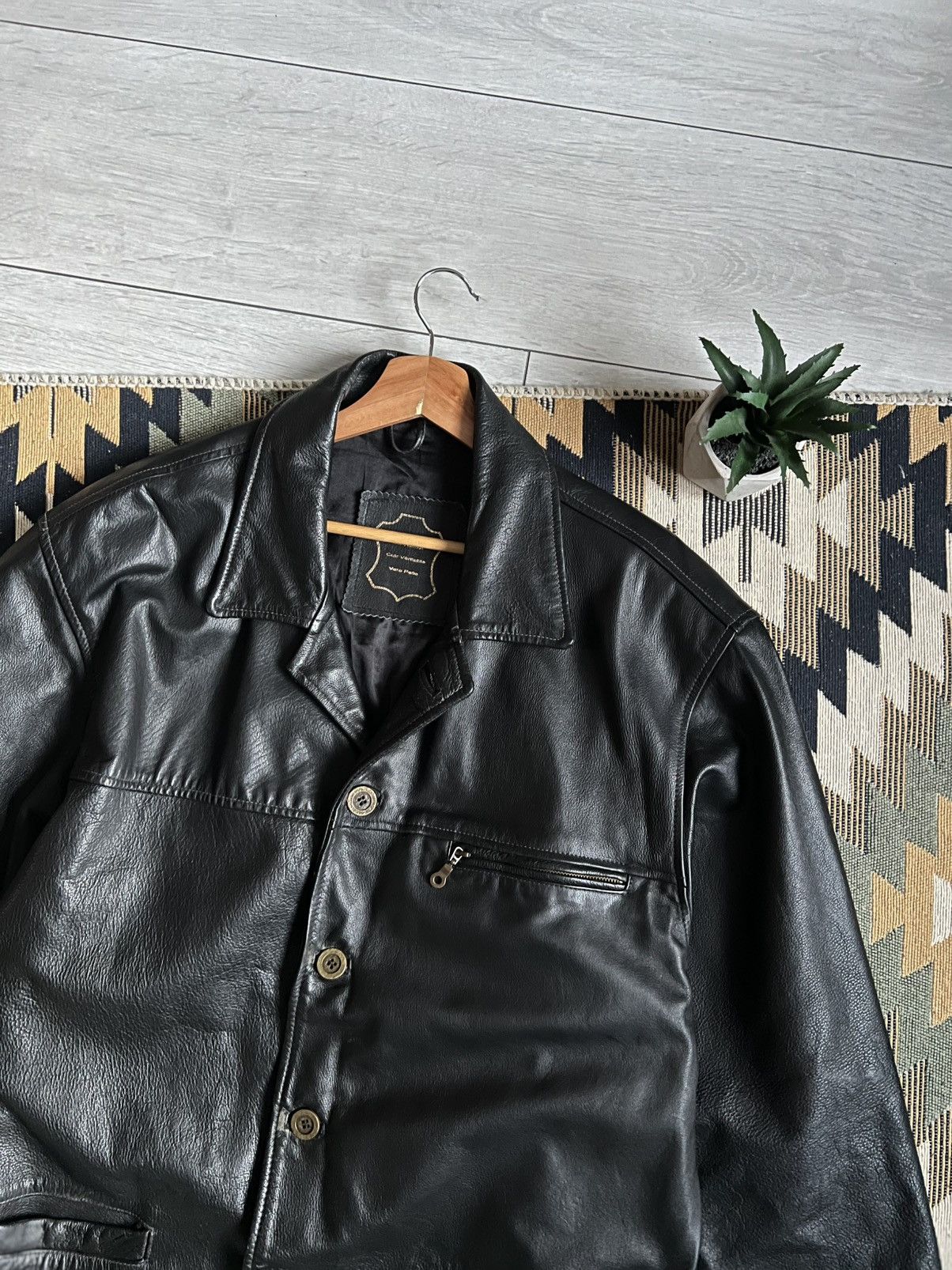Vera Pelle × Vintage Vintage Vera Pelle 90's Real Leather Aviator Jacket Size US L / EU 52-54 / 3 - 9 Thumbnail