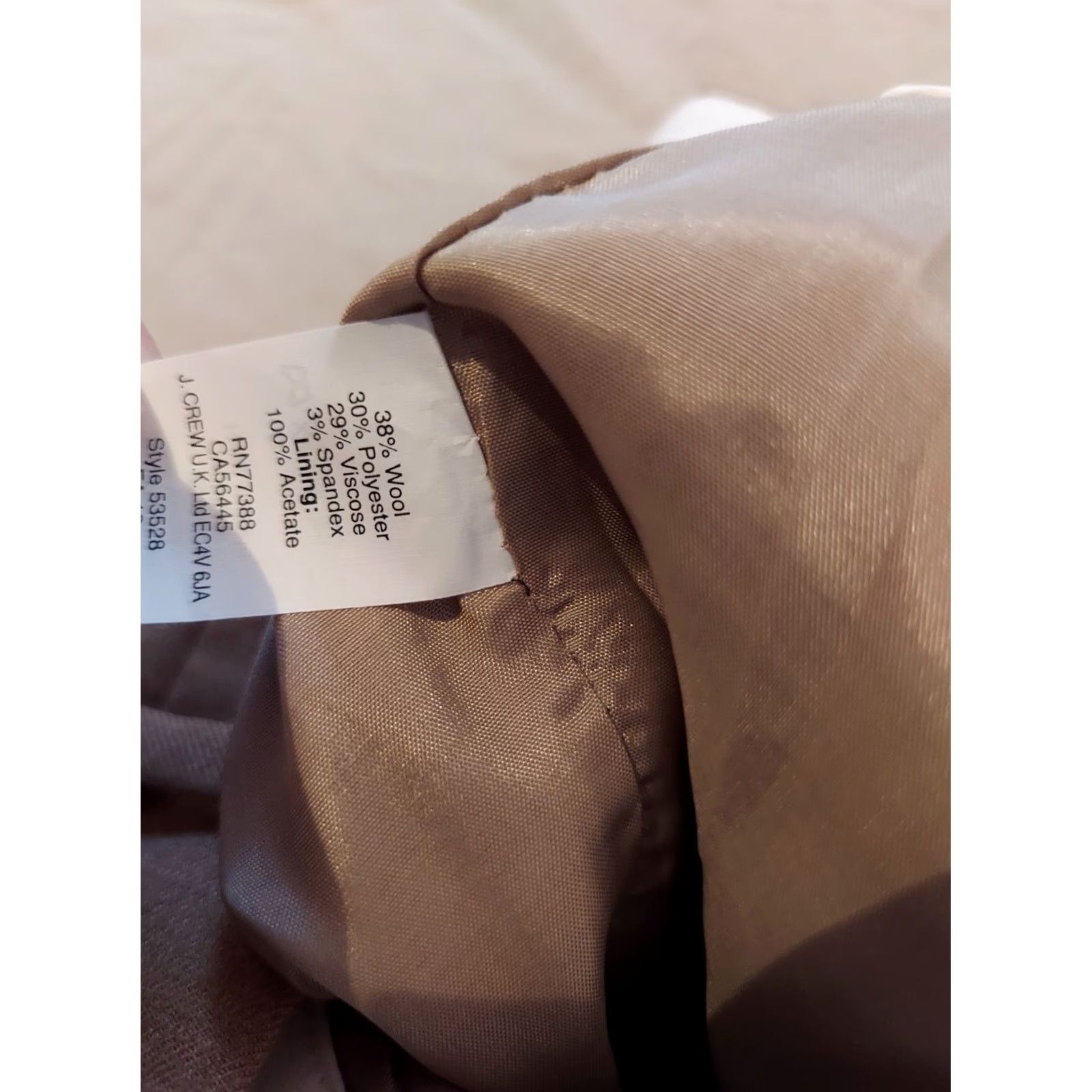 J.Crew J.CREW Dress Pants 2 Womens Beige Khaki Wool Chino Slacks Trouser Cotton Slack Size 26" / US 2 / IT 38 - 6 Thumbnail