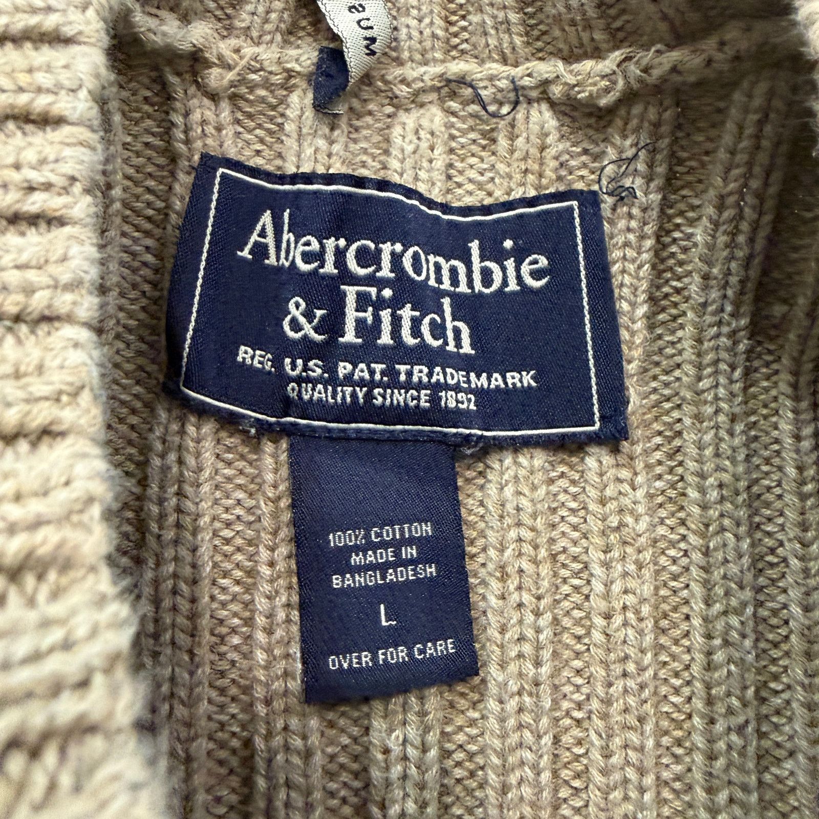 Abercrombie & Fitch Vintage Abercrombie & Fitch Muscle Sweater Men’s Large Tan Size US L / EU 52-54 / 3 - 4 Thumbnail
