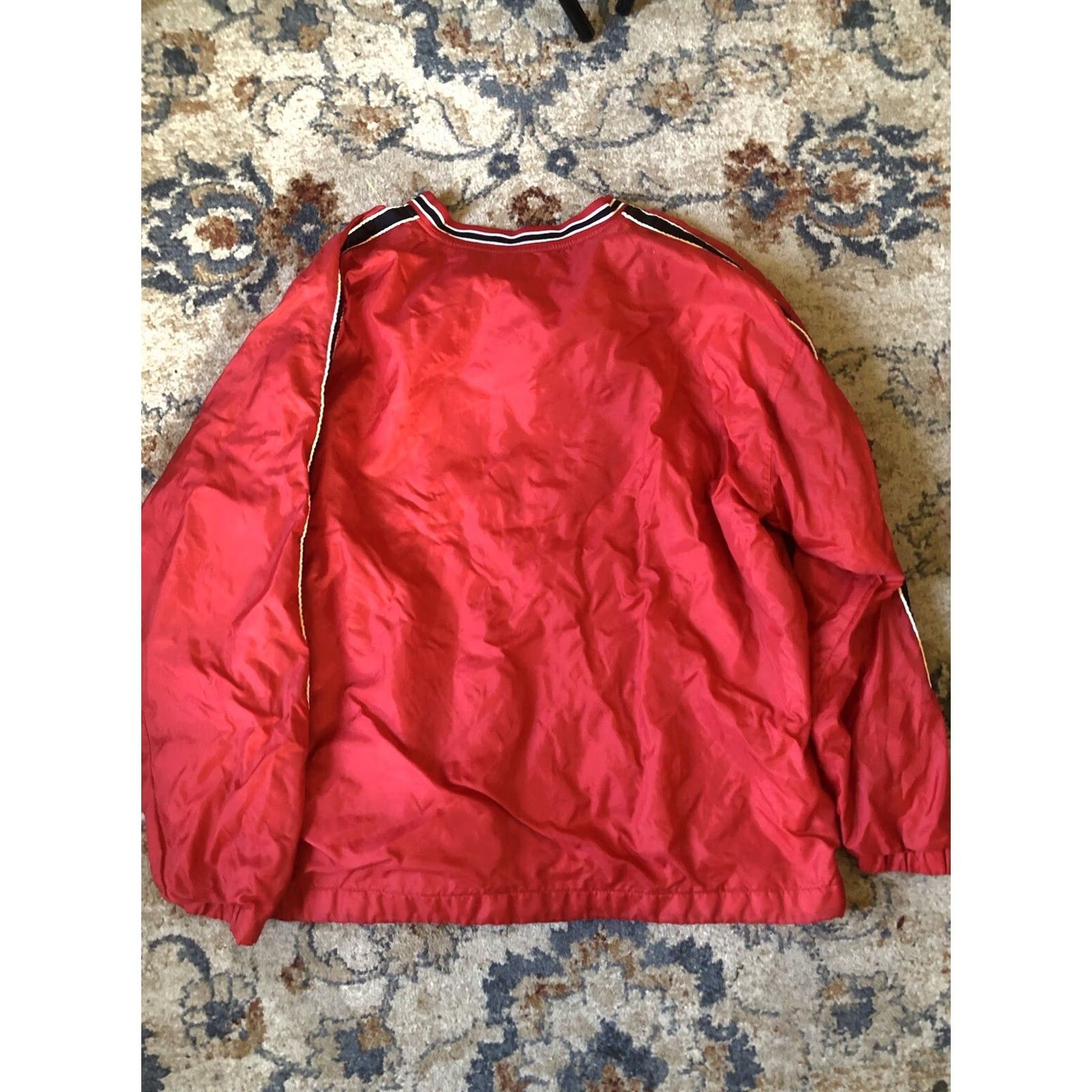Vintage Steve & Barry’s Jacket Mens 2XL Red OSU Pullover Windbreaker Lined Nylon Embroidered Logo University Football 90s Theme Size US XXL / EU 58 / 5 - 8 Thumbnail