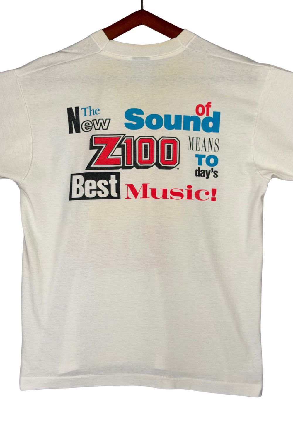 Vintage 1989 Z100 “The New Sound” Double Sided Promo Tee Size US L / EU 52-54 / 3 - 9 Thumbnail