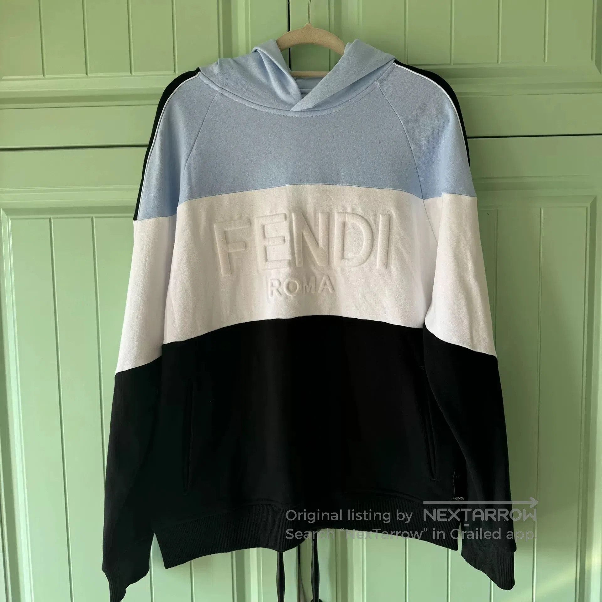 Fendi Fendi Men's Embossed Logo Color-Block Hoodie. Size US M / EU 48-50 / 2 - 1 Thumbnail