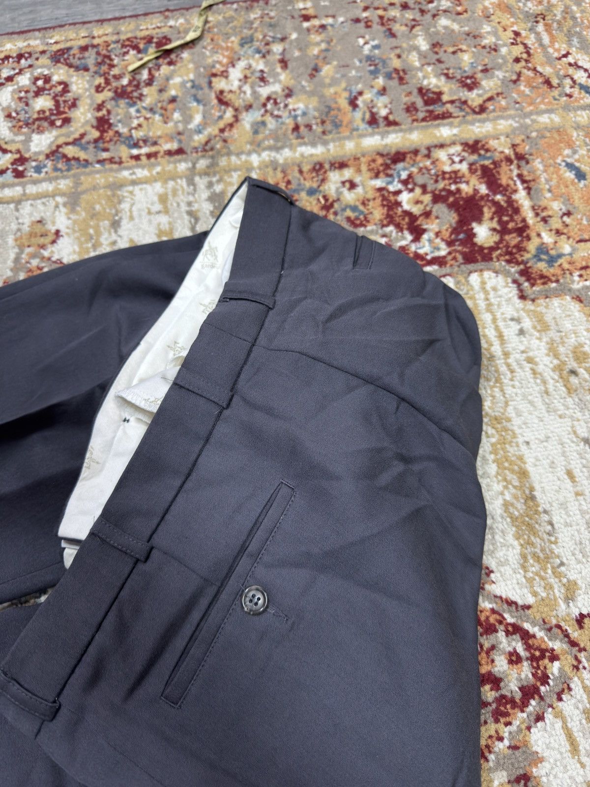 If Six Was Nine 1980s Wool Suit Pants Baggy Trousers Blend Balenciaga Rick Size US 32 / EU 48 - 6 Thumbnail