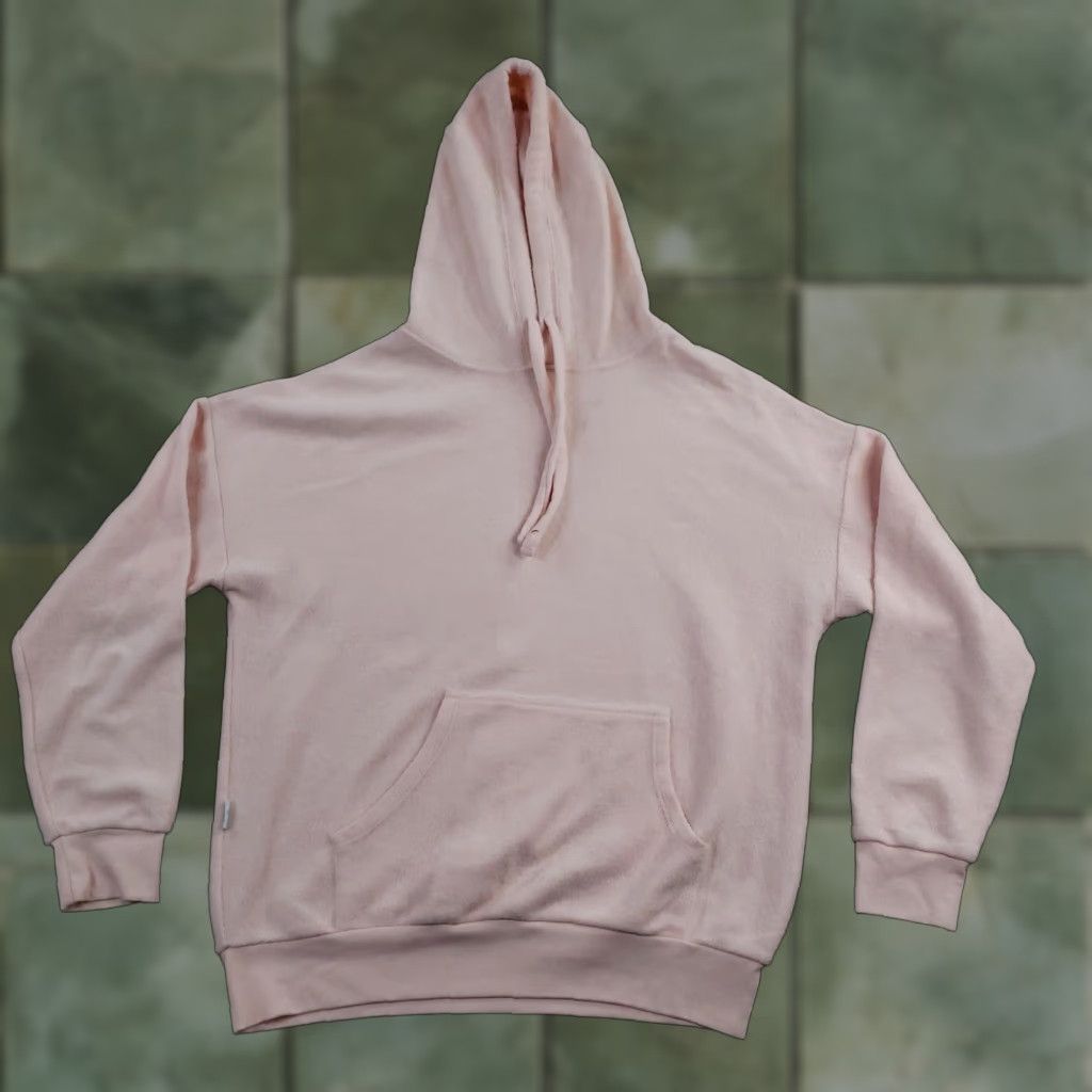 Pinko Soft Serve Hoodie Womens Small Pink Cotton Pullover Fleece Sweatshirt Made USA Pockets Logo Size S / US 4 / IT 40 - 1 Thumbnail