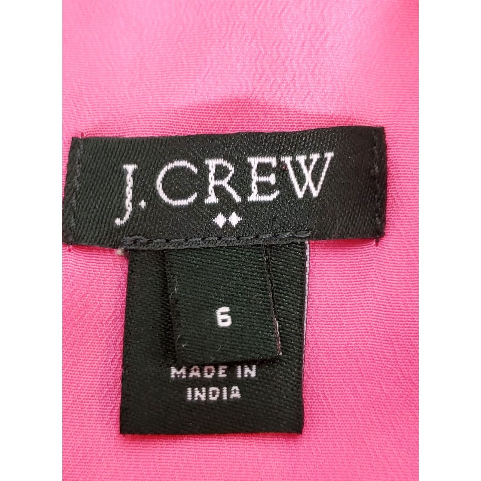 J.Crew J.CREW Blouse Womens 6 Pink Bright Raindrop Lace Scalloped Hem Women Size Size M / US 6-8 / IT 42-44 - 4 Thumbnail