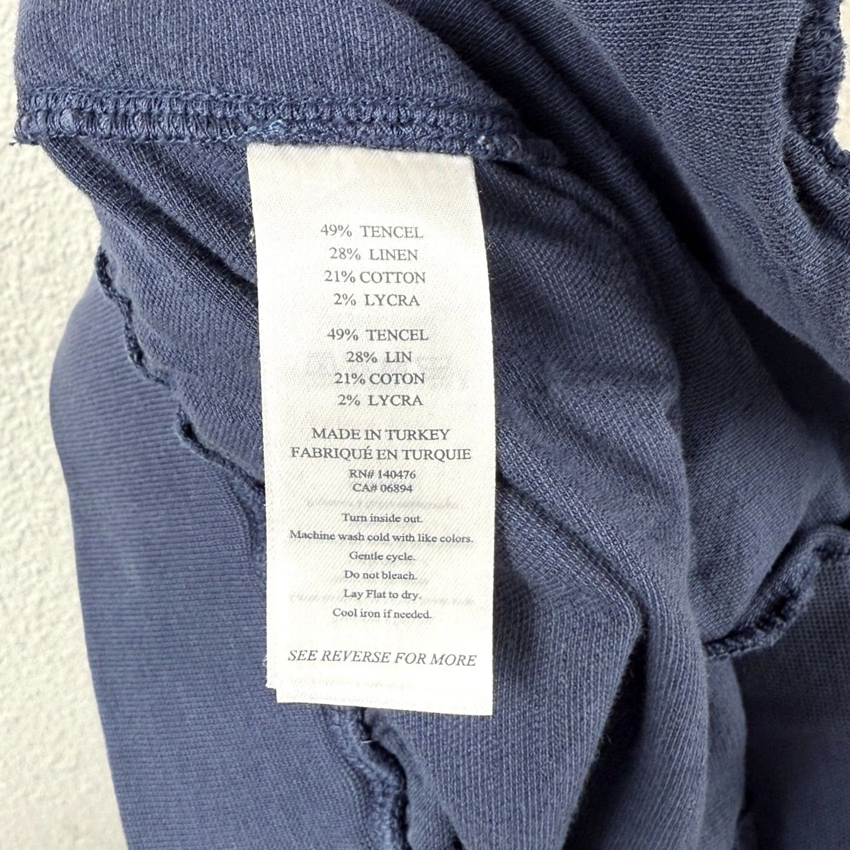 Faherty Faherty Shorts Women's M Pull On Breathable Linen Tencel Blue Capabilities: Pockets, Casual, Travel, Activewear, Gorpcore - Regular Fit Size 32" / US 10 / IT 46 - 6 Thumbnail