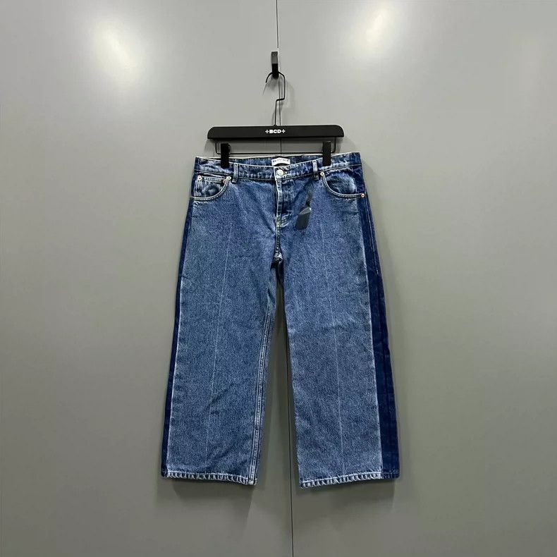 Balenciaga Balenciaga Color Block Wide Leg Jeans Size US 40 / EU 56 - 1 Thumbnail
