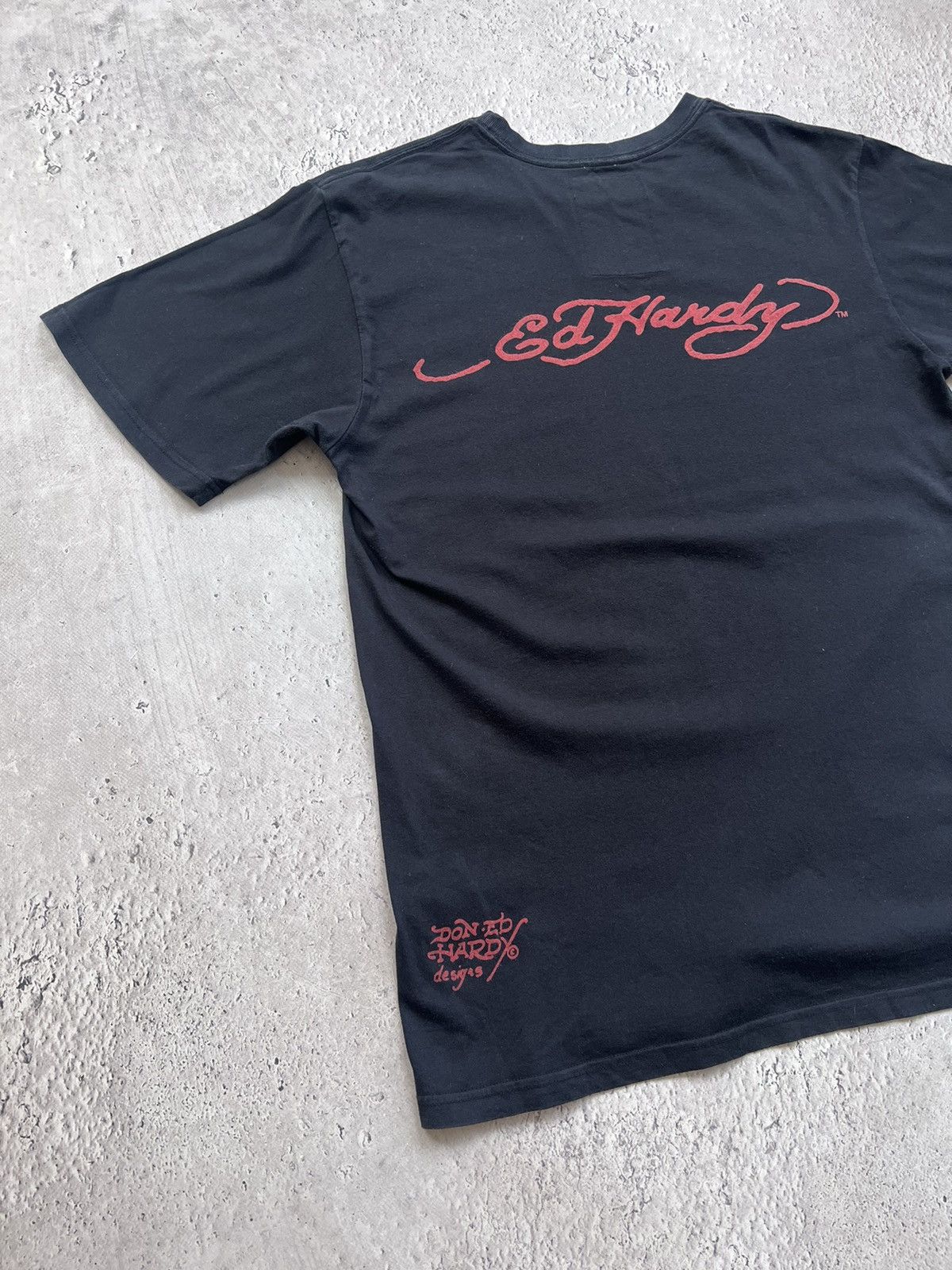 Christian Audigier × Ed Hardy × Vintage Vintage Ed Hardy By Christian Audigier T-shirt Big Logo Tee Size US L / EU 52-54 / 3 - 7 Thumbnail