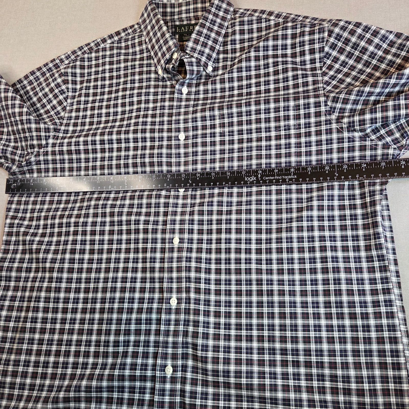 Lauren Ralph Lauren Ralph Lauren Classic Fit Non Iron Plaid Shirt 17 34/35 Size US L / EU 52-54 / 3 - 8 Thumbnail
