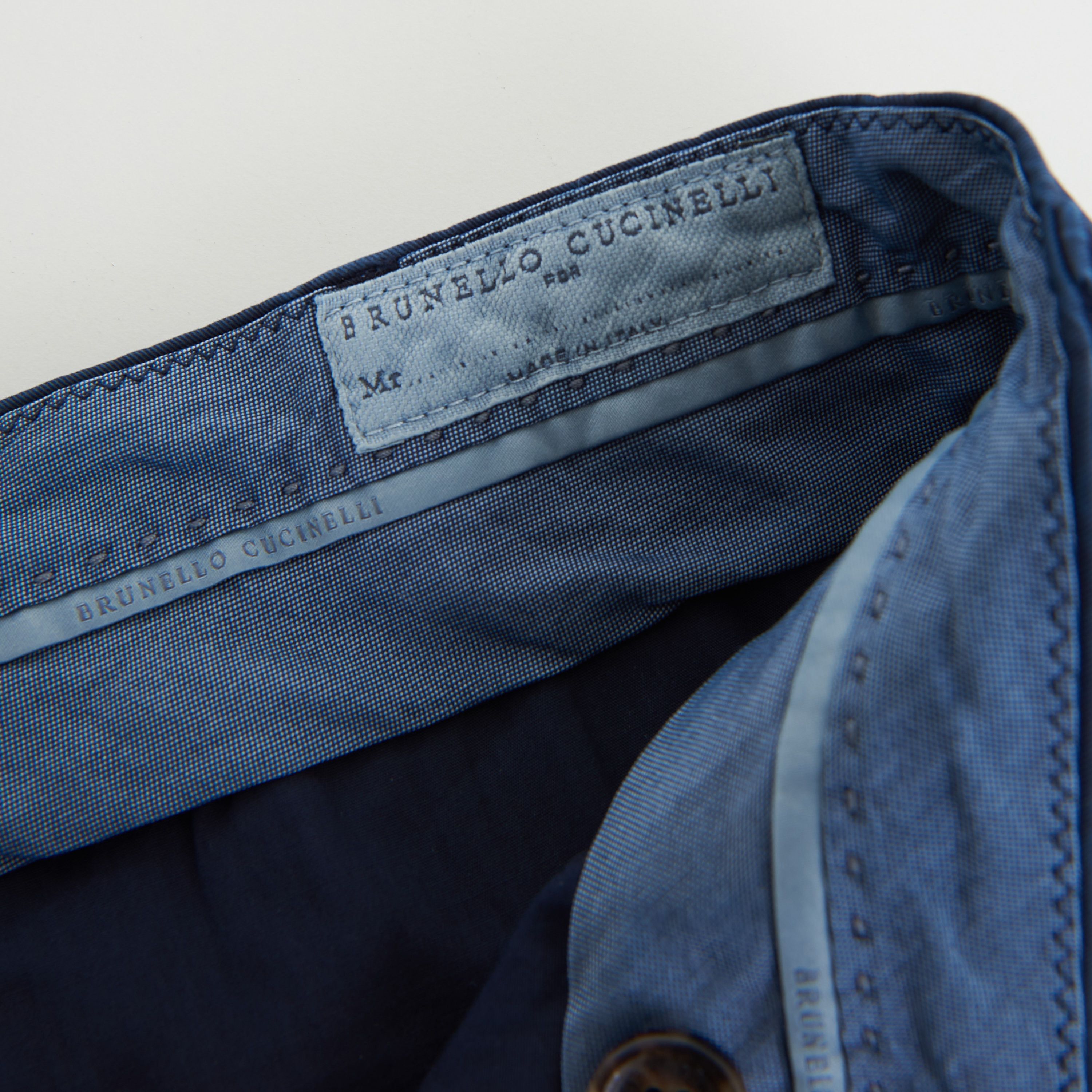 Brunello Cucinelli Navy Blue Italian Fit Trousers / Pants Size US 38 / EU 54 - 7 Thumbnail