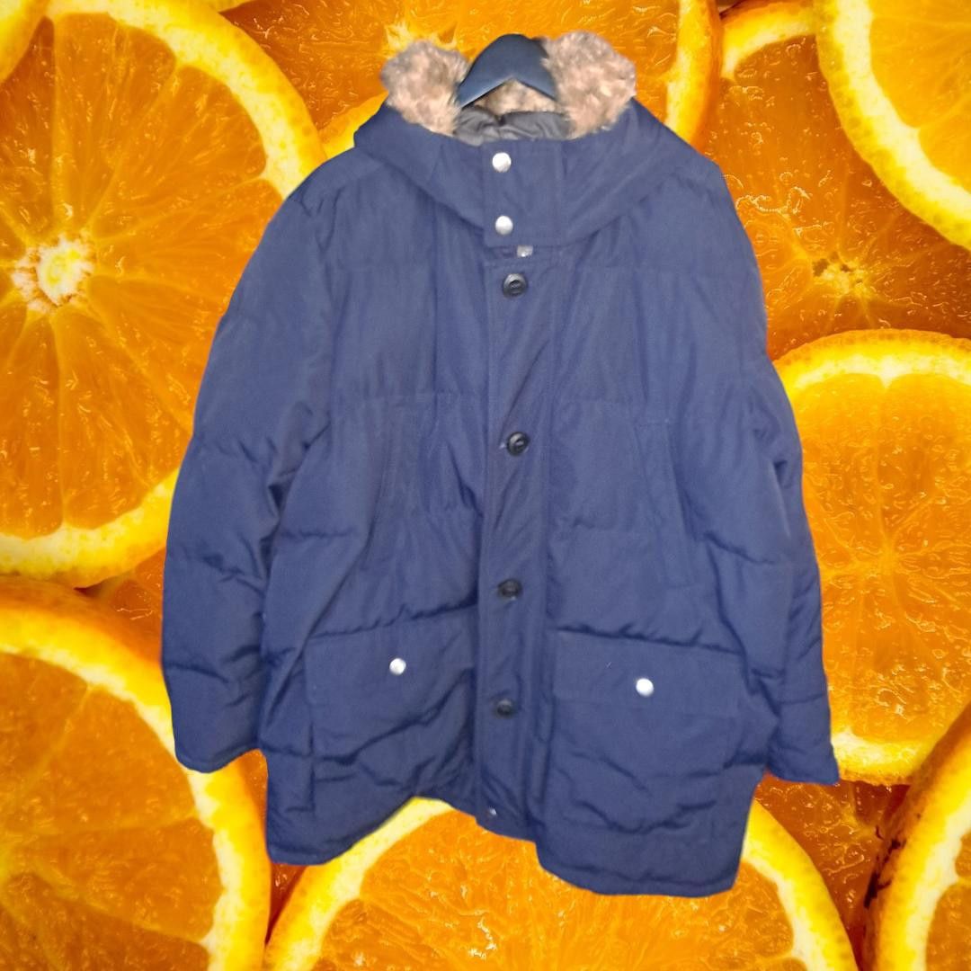 Tommy Hilfiger Tommy Hilfiger Blue Long Puffer Coat with Faux Fur Hood Size Size US XL / EU 56 / 4 - 1 Thumbnail
