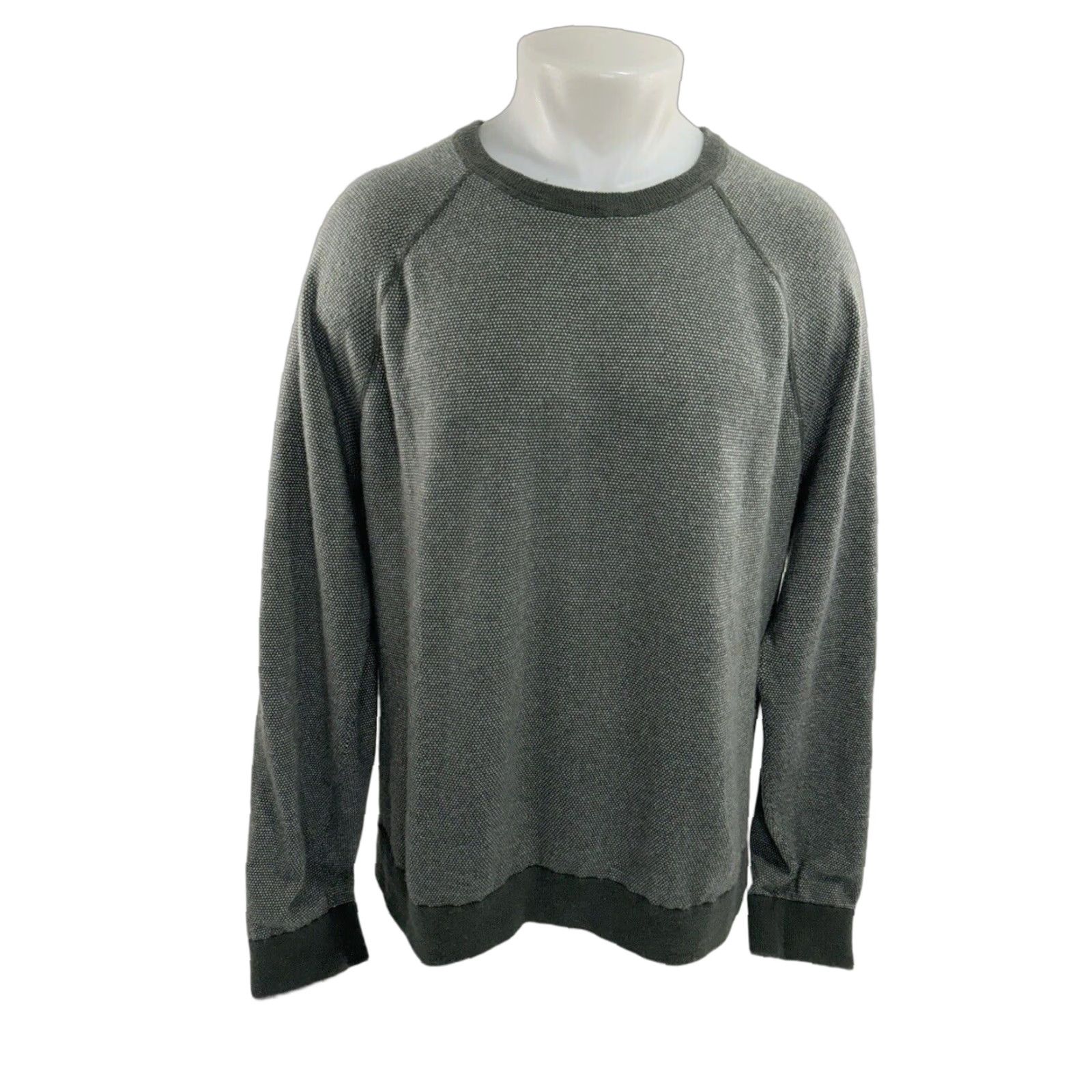 Vince Vince - Cashmere Blend Mens XXL Sweater - Knit Pullover, Grayish Olive White - 2XL, Long Sleeve, MENS Size US XXL / EU 58 / 5 - 1 Thumbnail