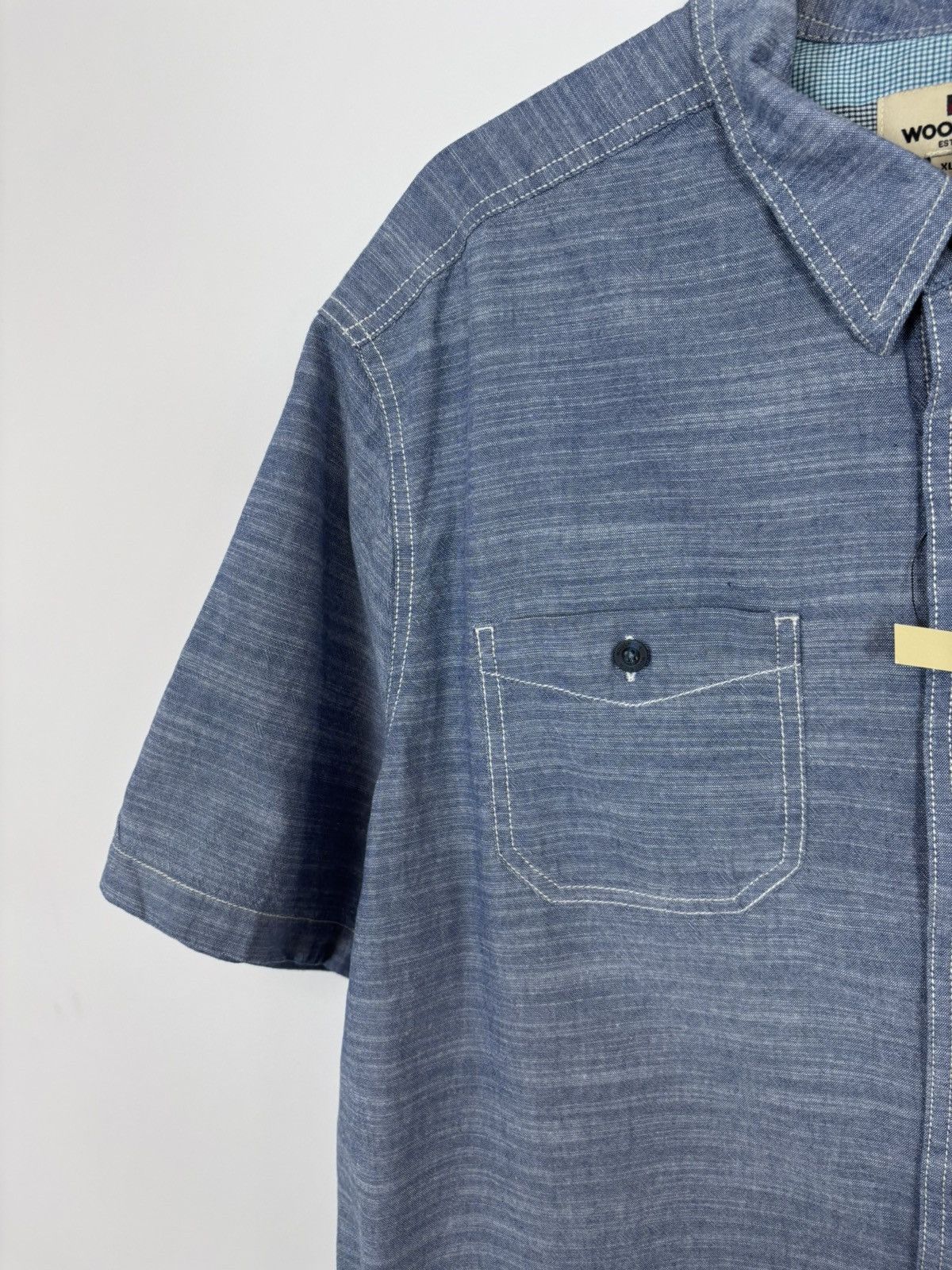 Woolrich Woolen Mills Woolrich NWT Men’s Blue Short Sleeve Shirt Casual Summer Size US XL / EU 56 / 4 - 8 Thumbnail