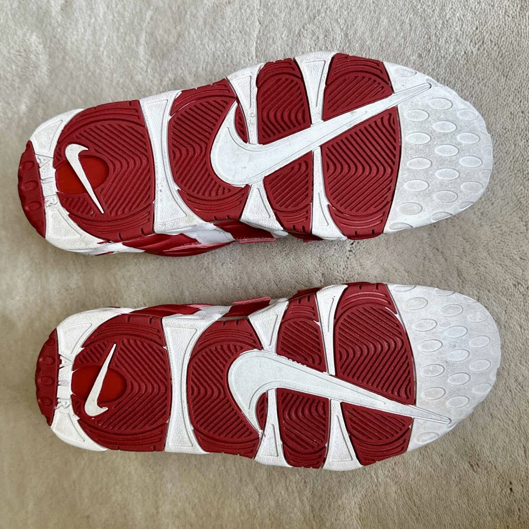 Nike ULTRA RARE Nike AIR MORE UPTEMPO White/Red SNEAKERS Sz 9.5 Size US 9.5 / EU 42-43 - 8 Thumbnail