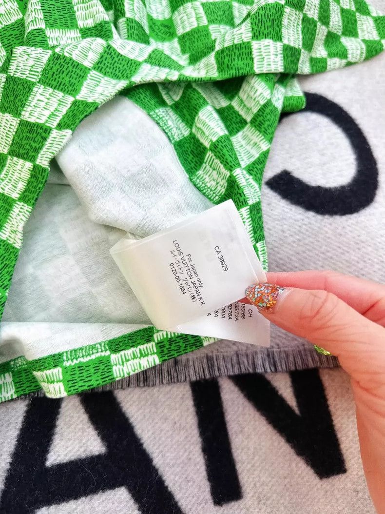 Louis Vuitton LV Green Checkered Short Sleeve TShirt-2506 Size XS / US 0-2 / IT 36-38 - 6 Thumbnail