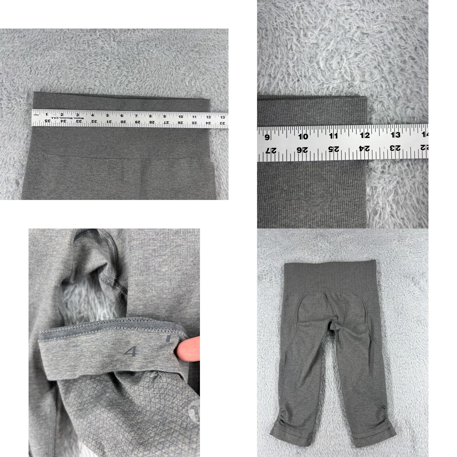 Lululemon Lululemon Pants Womens 4 Gray In The Flow Crop Ruched Yoga Gym Workout Pants Cropped Slim Inseam 16 Pockets Activewear Women's Size 27" / US 4 / IT 40 - 8 Thumbnail