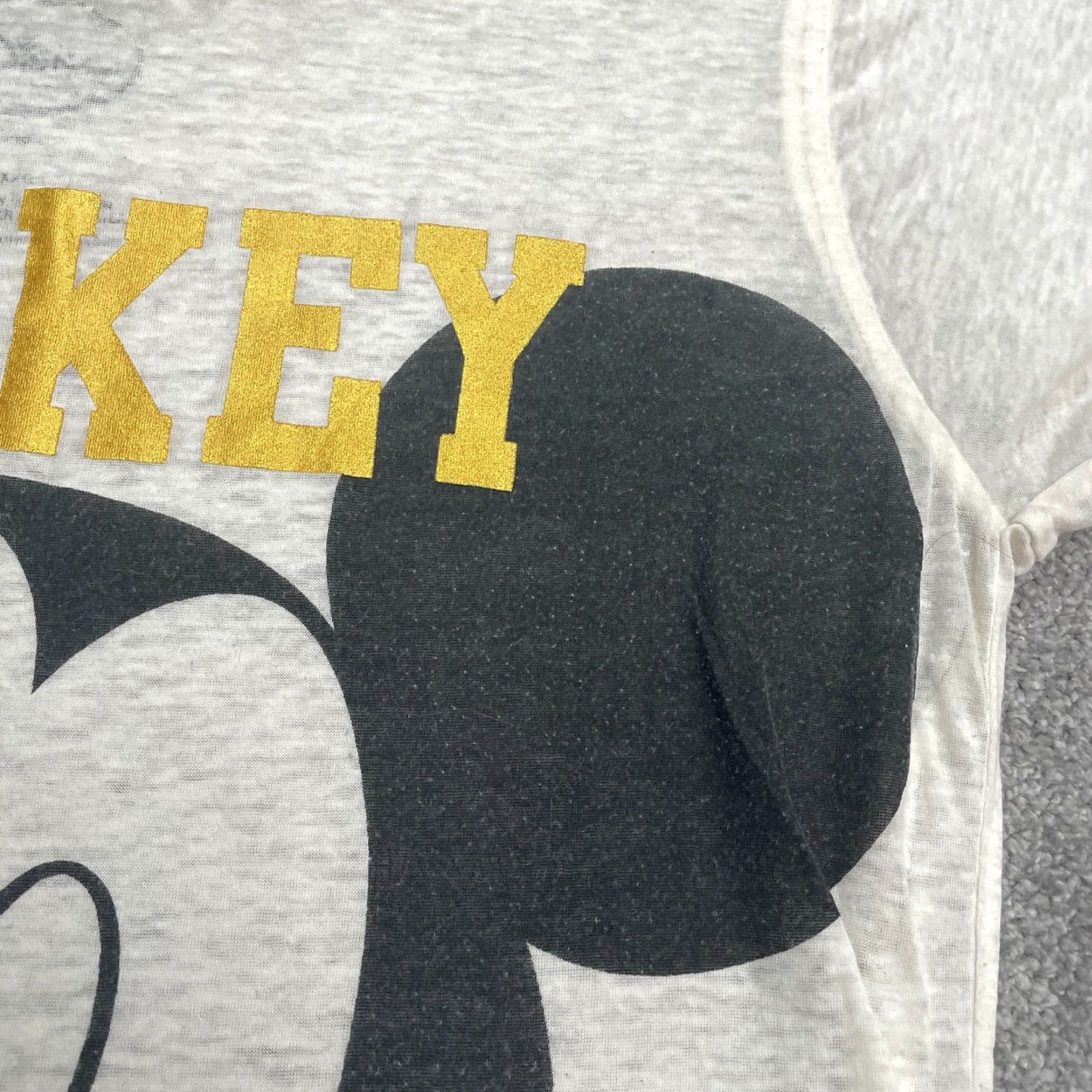 Disney Disney Mickey Mouse Graphic Shirt Womens 2XL White Round Neck Casual Tee Size XXL / US 16-18 / IT 52-54 - 3 Thumbnail