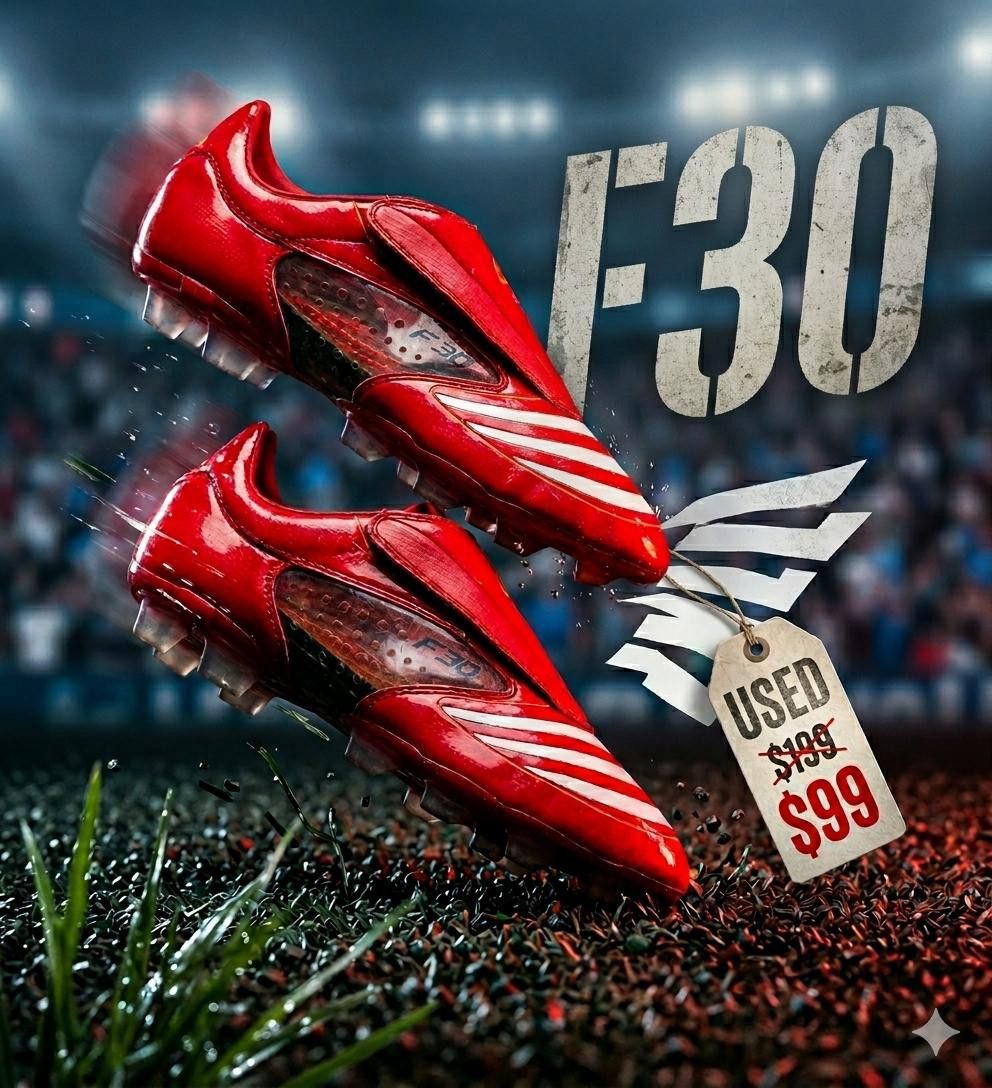 Adidas Adidas TRX F-30 Euro 2008 Soccer Boots Cleats Vintage Red Size US 12 / EU 45 - 1 Thumbnail