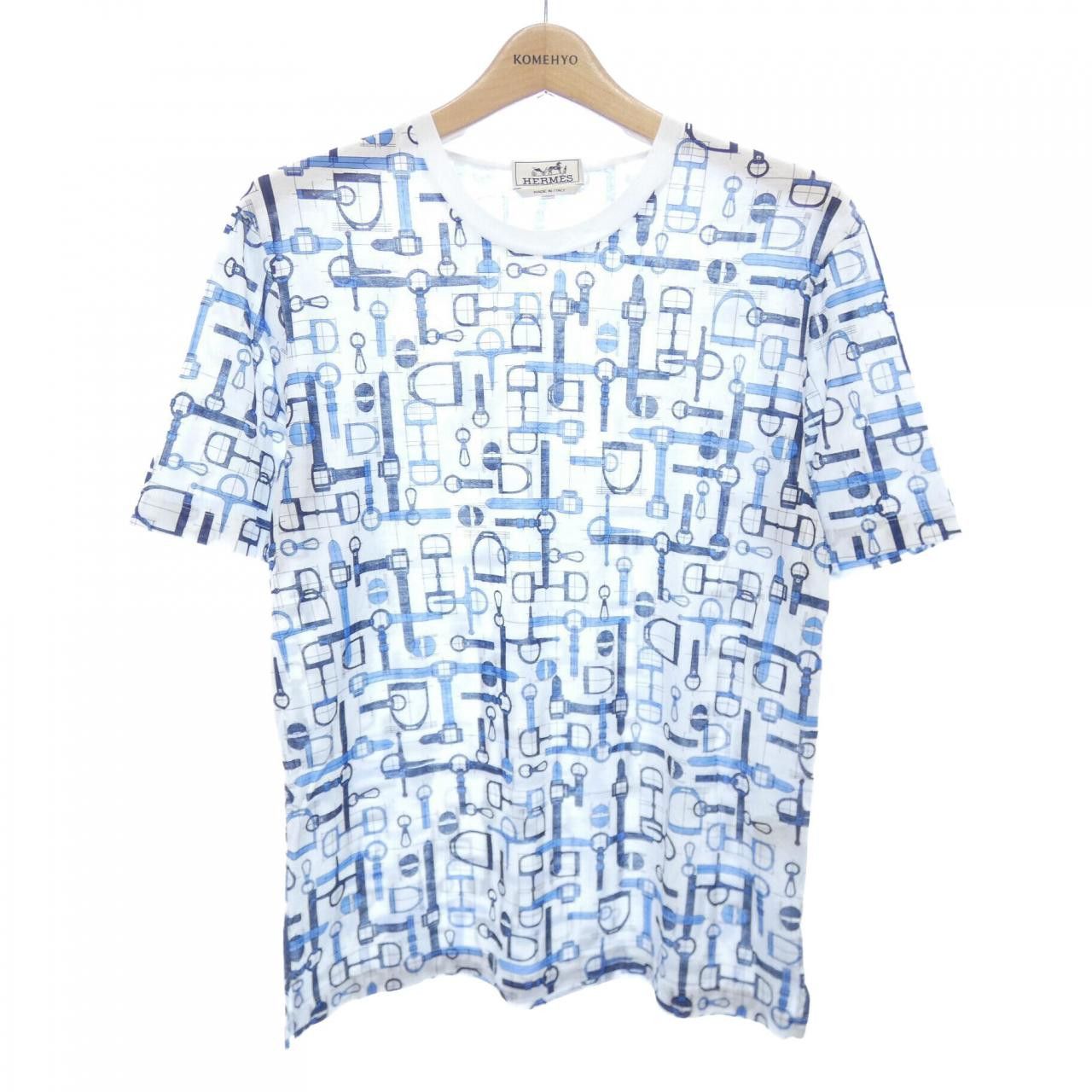 Hermes Hermes Hermès LABYRINTHE HORSEBIT S T-shirt Cotton T-Shirts DUTY FREE for USA Size ONE SIZE - 1 Thumbnail