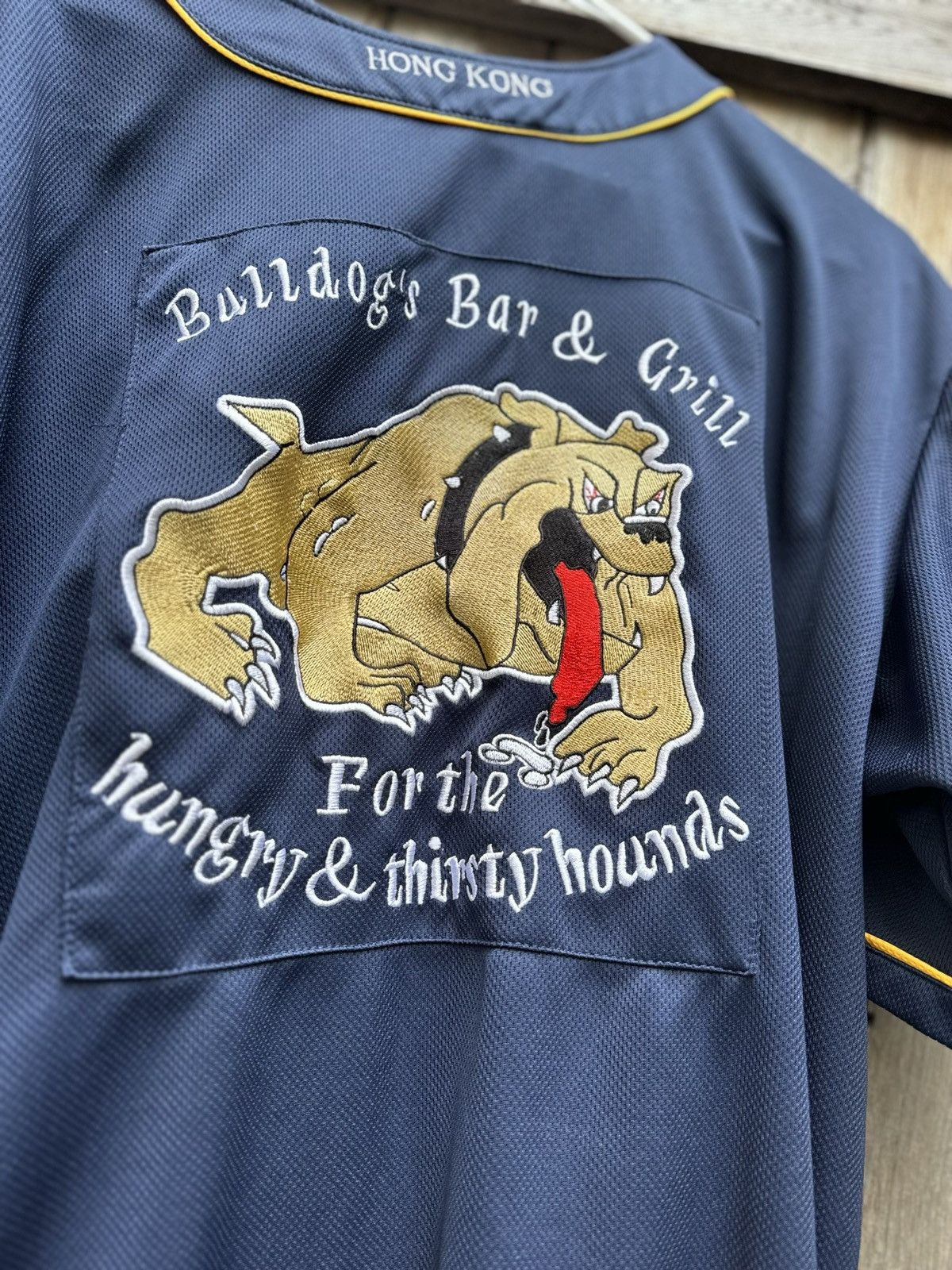 Vintage Hong Kong Baseball Jersey Insane Bulldog Embroidery Size US XL / EU 56 / 4 - 1 Thumbnail