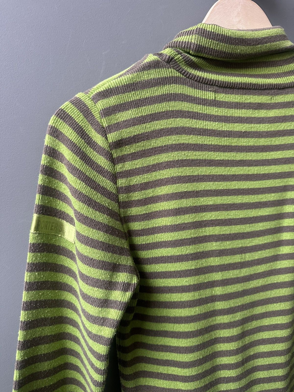 Freeman T. Porter Freeman T. Porter Green Brown Stripped Ribbed Turtleneck Size M / US 6-8 / IT 42-44 - 5 Thumbnail
