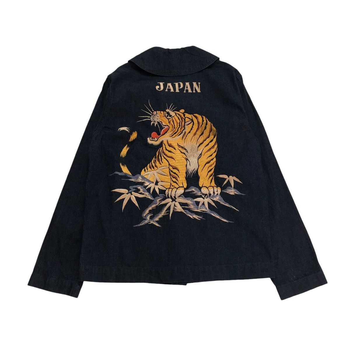 Indigo 🔥VINTAGE TOKYO STYLE BEAMS JAPAN SOUVENIR SUKAJAN DESIGN Size US S / EU 44-46 / 1 - 1 Thumbnail
