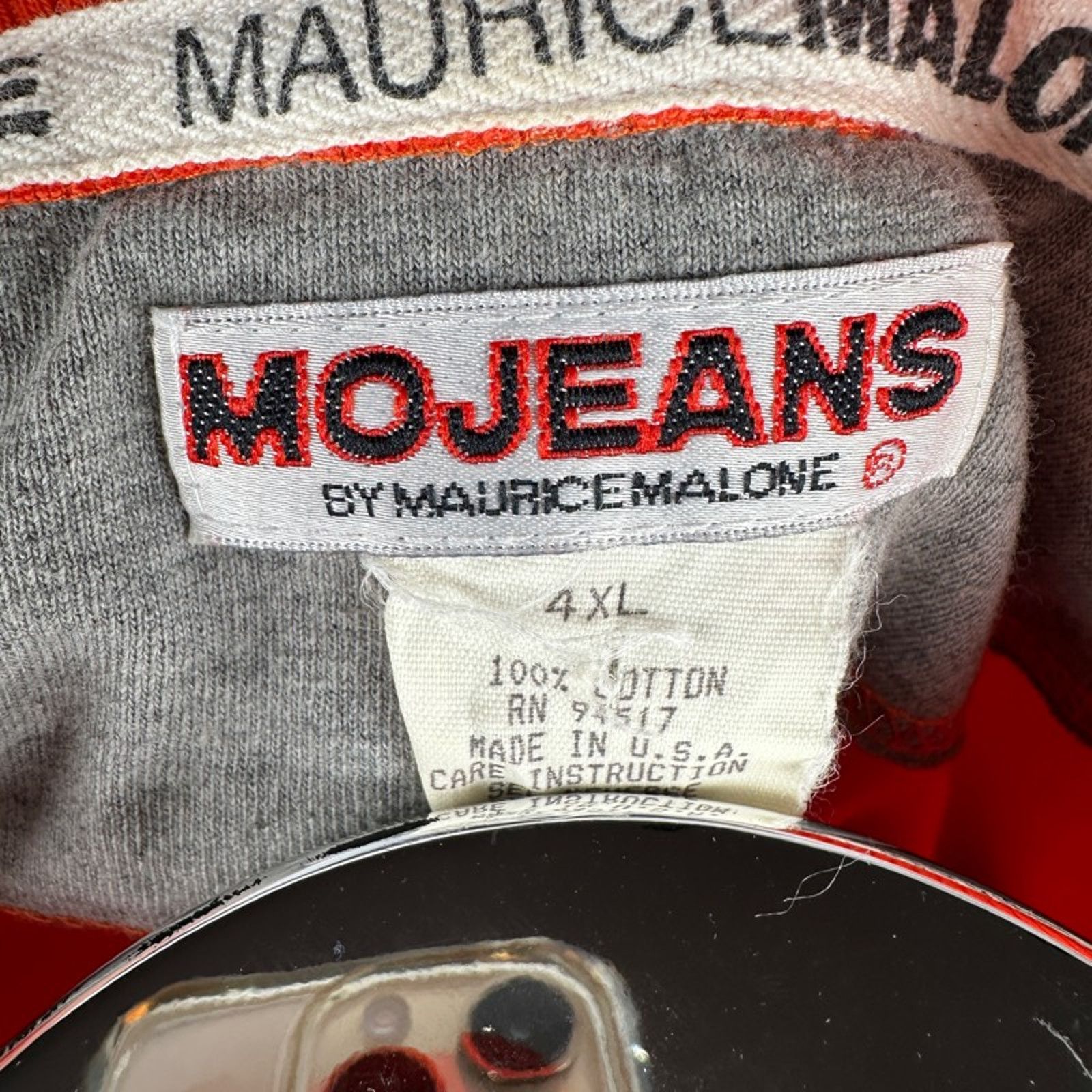 The Unbranded Brand Vintage Maurice Malone Sport Mo Jeans T-Shirt 4XL Orange USA Size US XXL / EU 58 / 5 - 10 Thumbnail