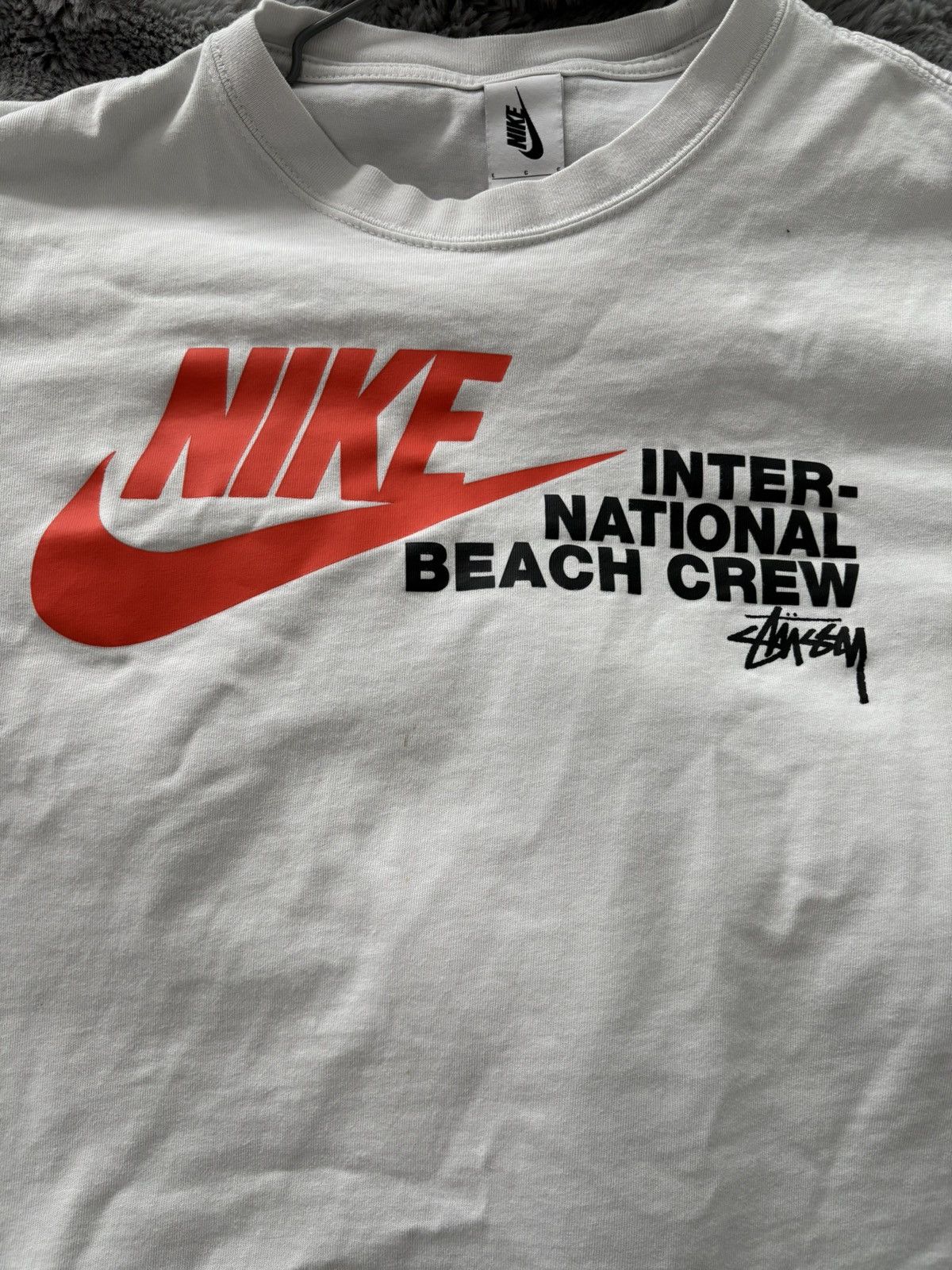 Nike × Stussy Nike Stussy International Beach Crew Size L White Size US L / EU 52-54 / 3 - 2 Thumbnail
