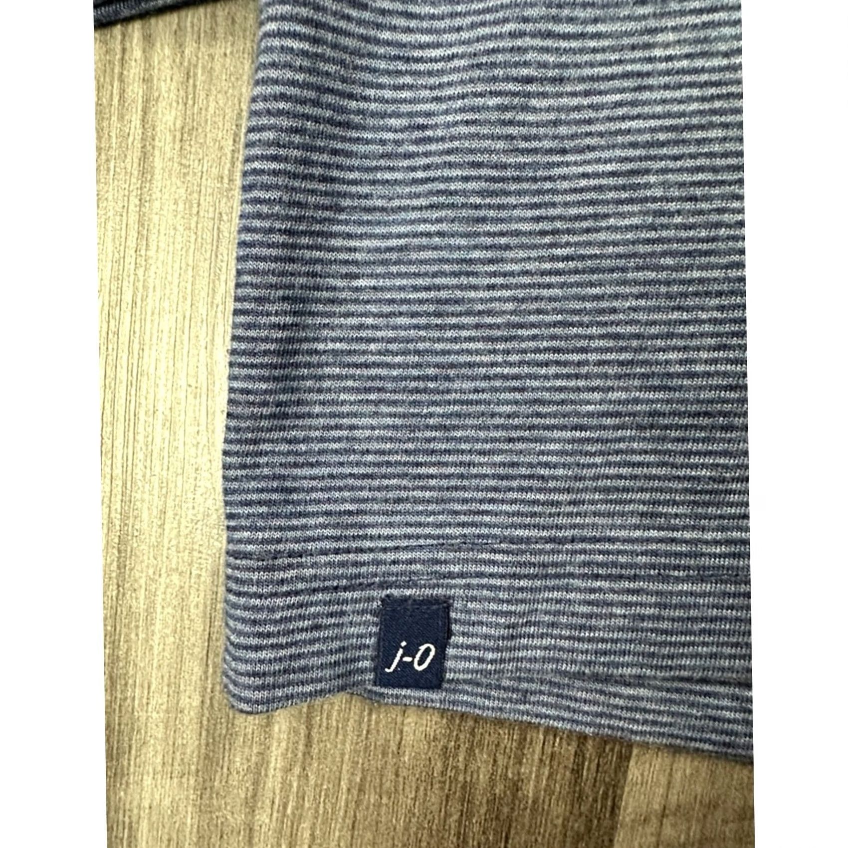 johnnie-O johnnie-O Gunnar Twilight Striped Long Sleeve Hooded Tee 2XL Navy Blue Hoodie Mens Size US XXL / EU 58 / 5 - 5 Thumbnail
