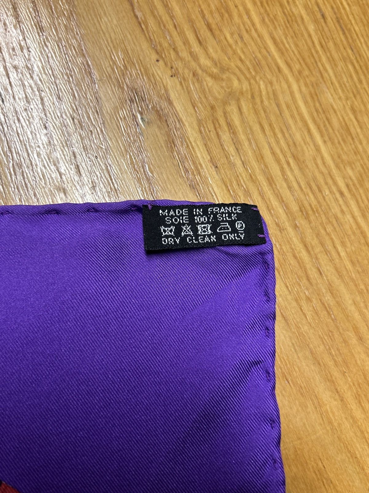 Hermes Hermes Voyage En Etoffes Silk Scarf Handkerchief In Purple Size ONE SIZE - 12 Thumbnail