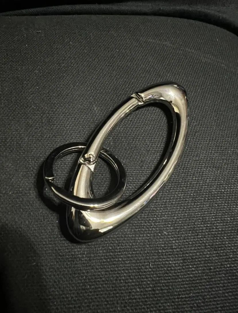 Leather Oval Carabiner Blackout Keychain Size ONE SIZE - 5 Thumbnail