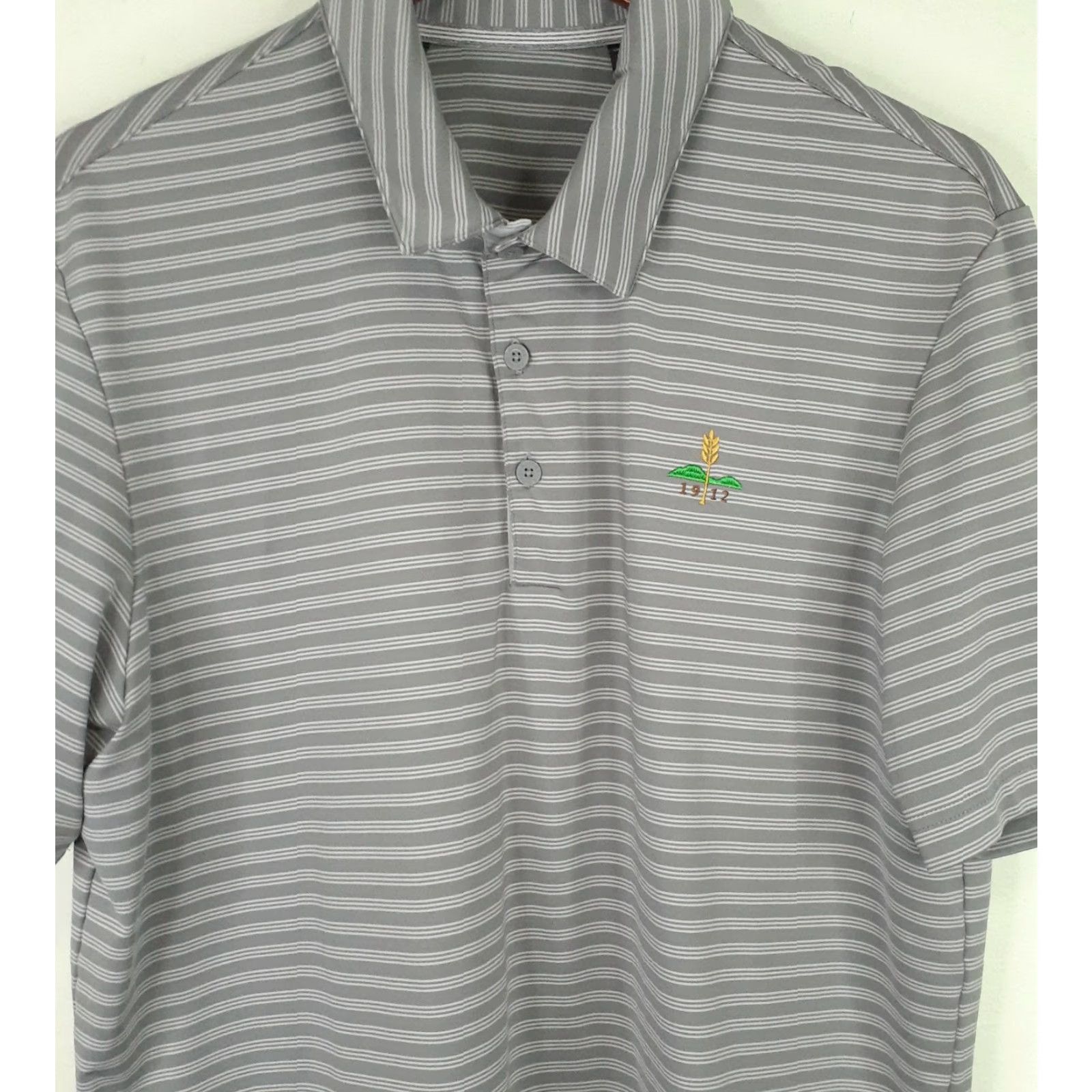 Adidas Adidas Golf Polo Shirt Short Sleeve Mens Medium Striped Gray Size US M / EU 48-50 / 2 - 2 Thumbnail