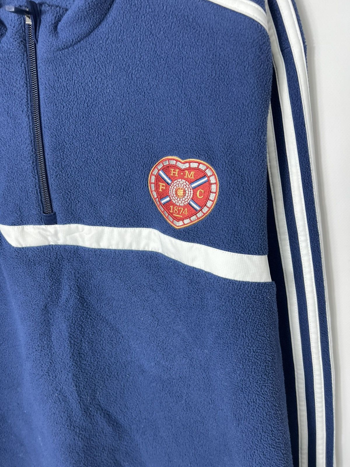 Adidas Vintage Adidas Heart Of Midlothian Football Fleece Jacket Size US XL / EU 56 / 4 - 3 Thumbnail