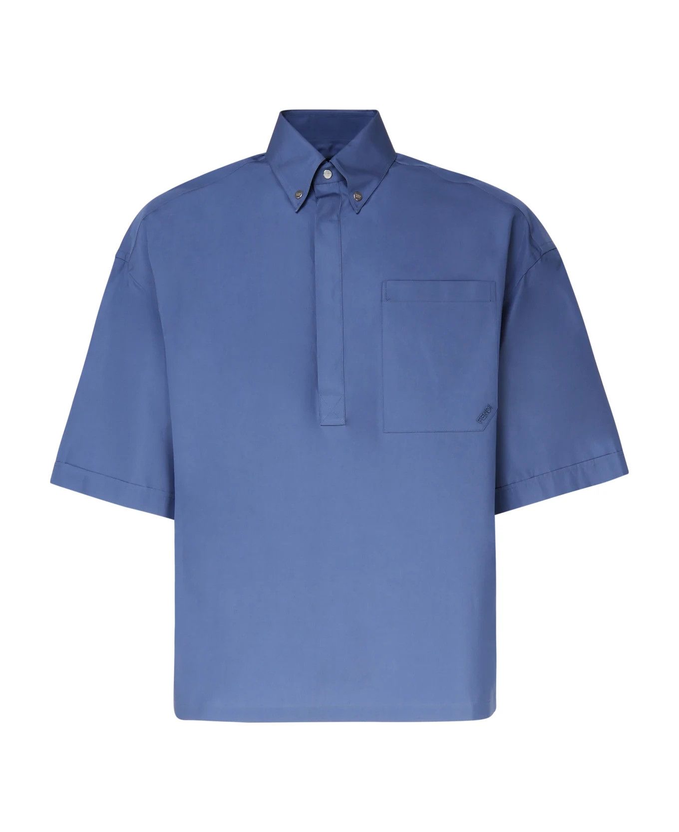 Fendi o1B3y1r0326 Shirt in Blue Size US M / EU 48-50 / 2 - 1 Thumbnail