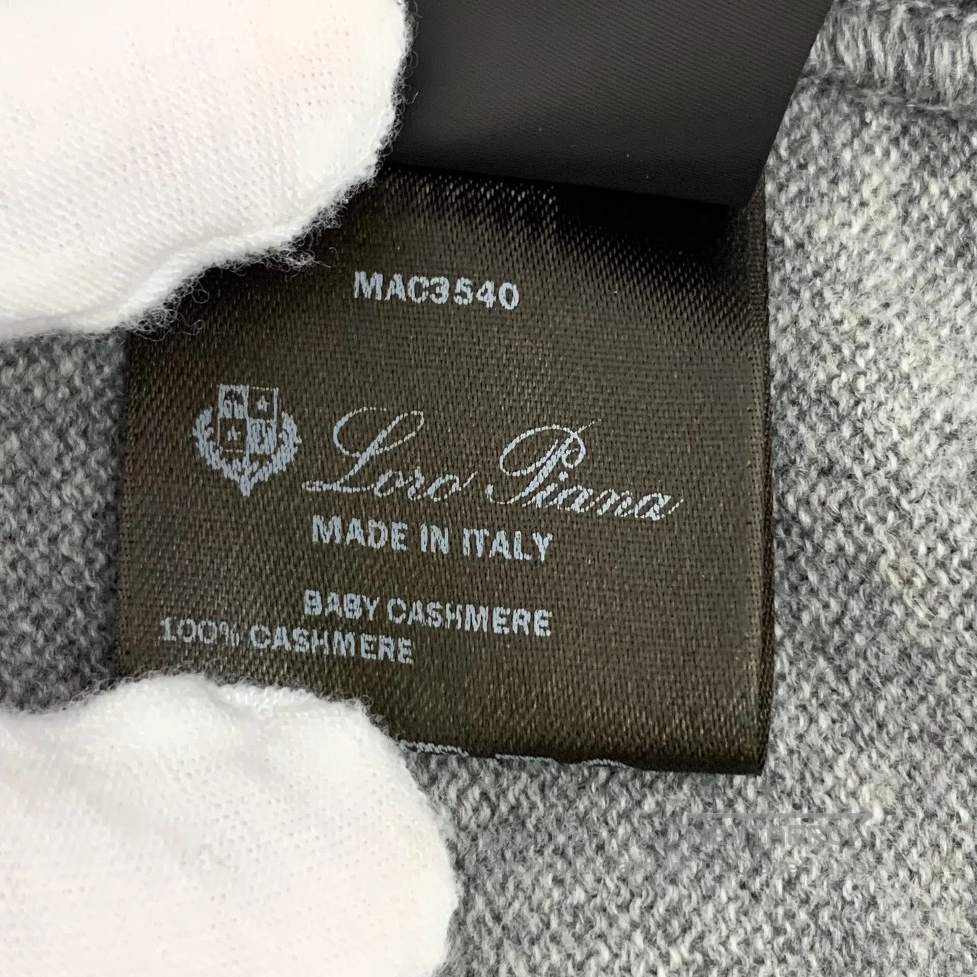 Loro Piana LORO PIANA Gray Goat Hair Hooded Zip Long Sleeve Sweatshir Size US L / EU 52-54 / 3 - 8 Thumbnail