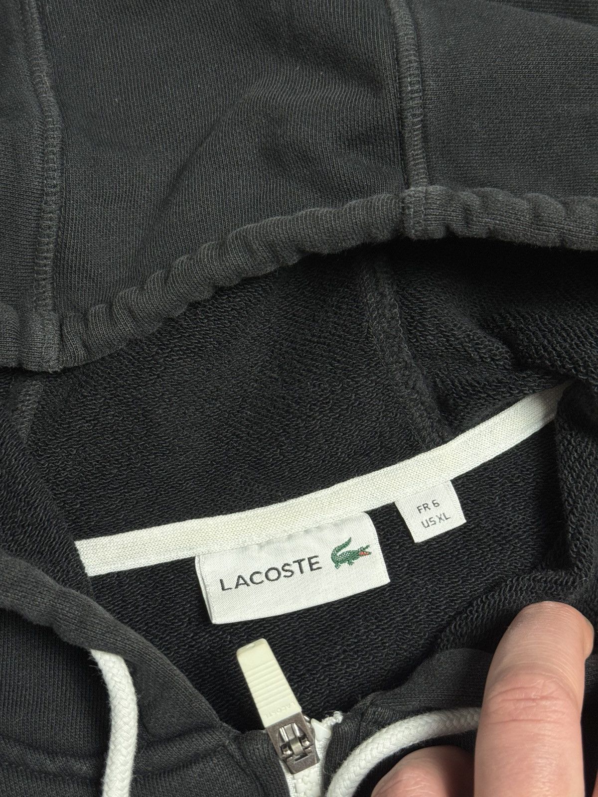 Lacoste Black Lacoste Zip Up Hoodie Size XL Size US XL / EU 56 / 4 - 4 Thumbnail