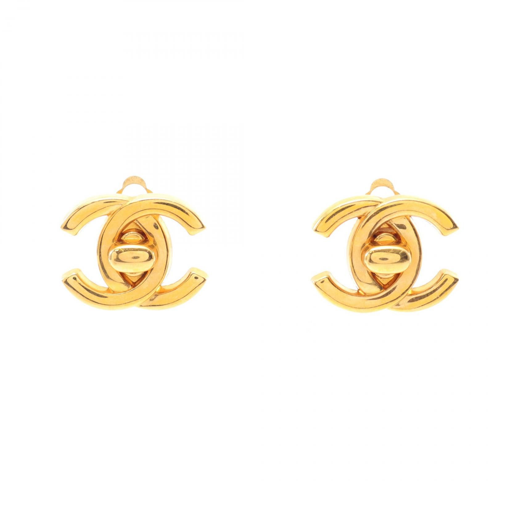 Chanel Chanel Chanel Coco Mark Earrings Metal Earrings Size ONE SIZE - 1 Thumbnail