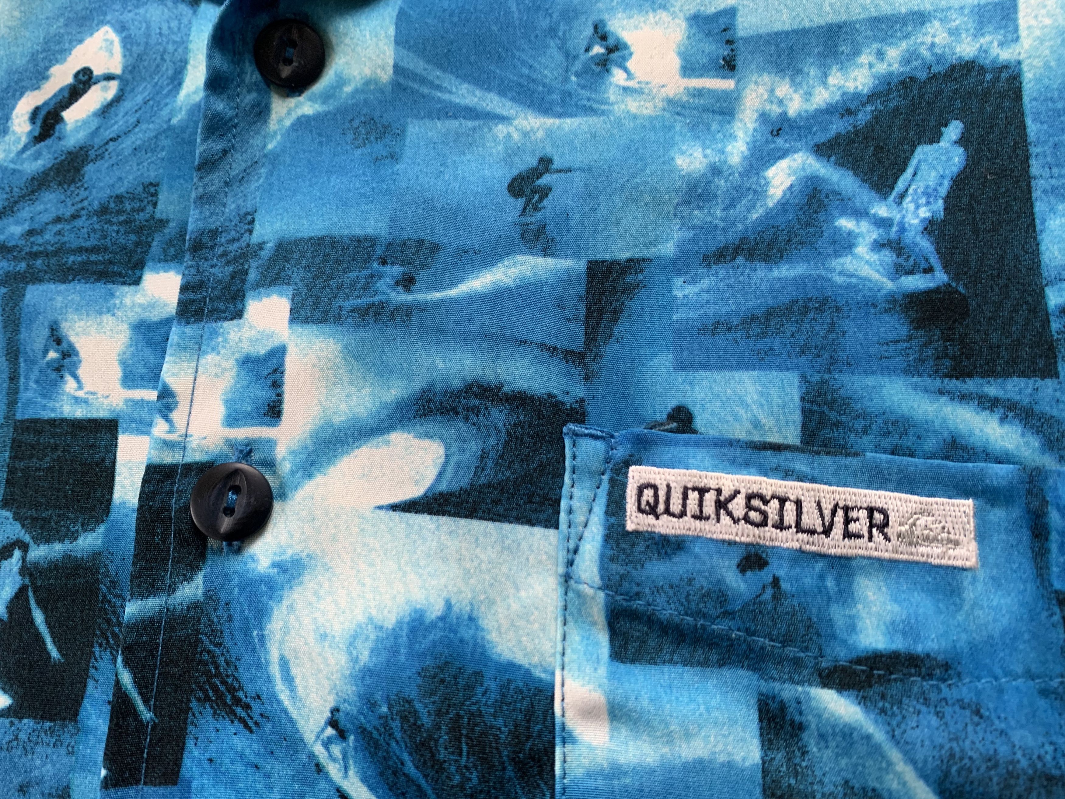 Quiksilver Quicksilver Blue Vintage Hawaiian Shirt Size US M / EU 48-50 / 2 - 5 Thumbnail