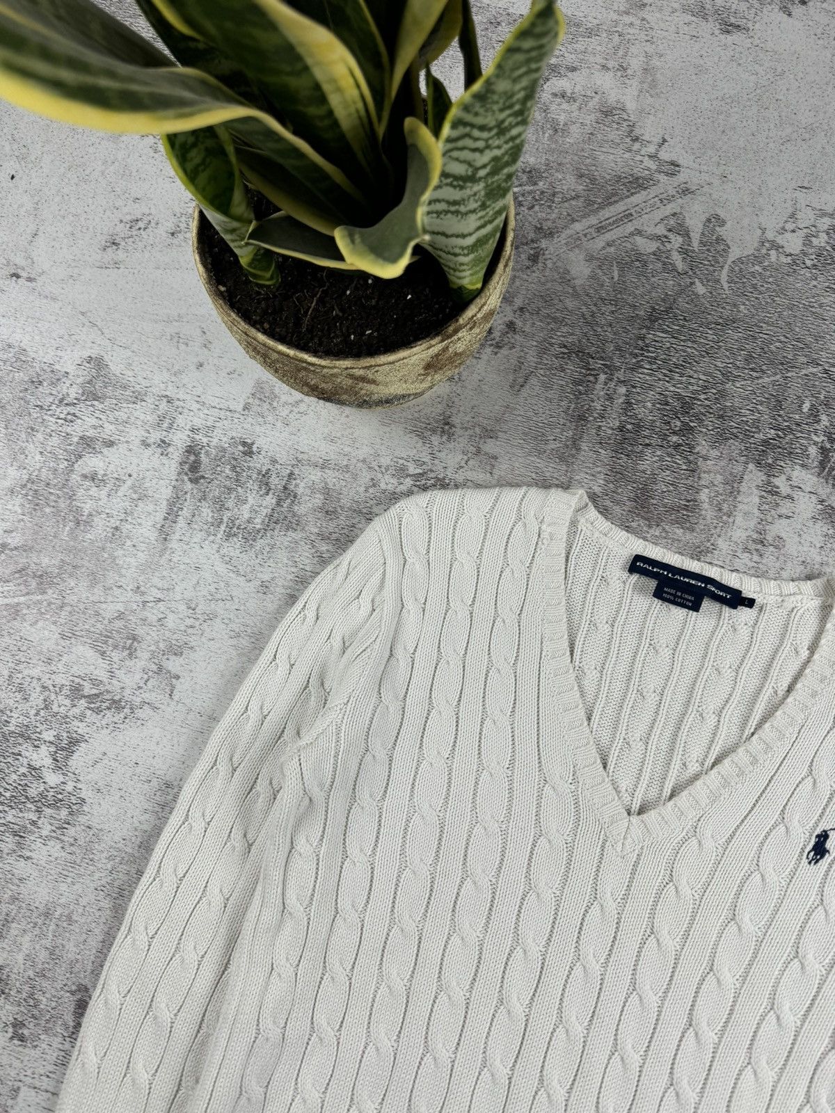 Ralph Lauren Sport Polo Ralph Lauren Sport Cable Knited Sweater Pullover V-Neck Size L / US 10 / IT 46 - 7 Thumbnail