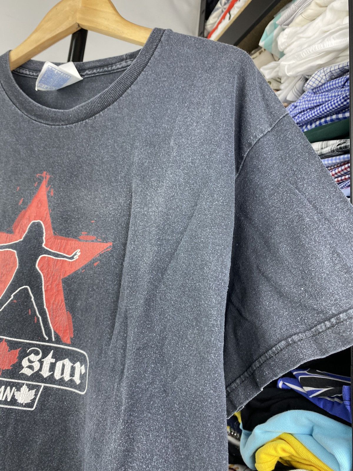 Band Tees × Vintage 90s Rock Star Canadian Girl Sexy Black Mens Vintage Tee Size US L / EU 52-54 / 3 - 4 Thumbnail