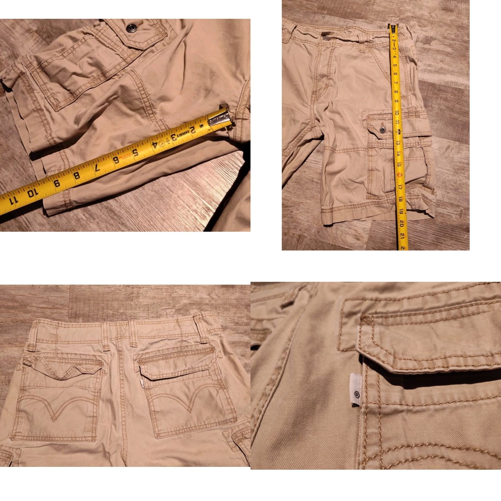 Levi's VINTAGE Levi's Cargo Shorts Men Size 33 Beige Summer Casual Travel Hiking Skate 10" Inseam Size US 33 - 8 Thumbnail