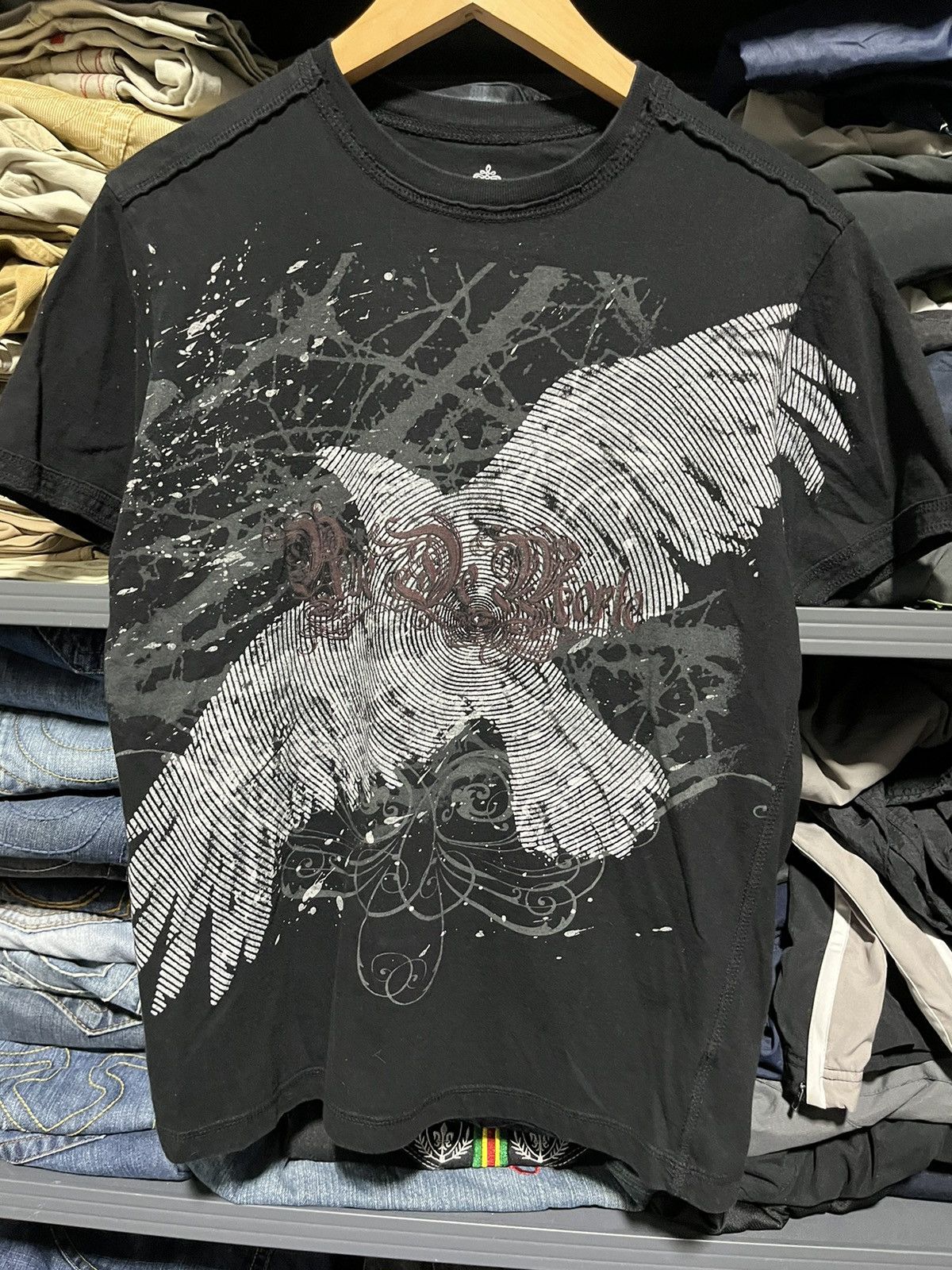 Affliction × Tapout × Vintage Crazy Y2K Affliction Style Grunge Eagle Skater Goth Tee Size US S / EU 44-46 / 1 - 2 Thumbnail
