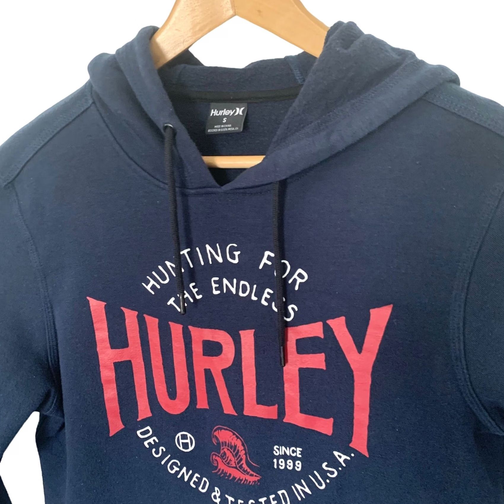 Hurley HURLEY Hoodie Mens Size Small Navy Blue Pullover Logo Hooded Sweatshirt Size US S / EU 44-46 / 1 - 3 Thumbnail